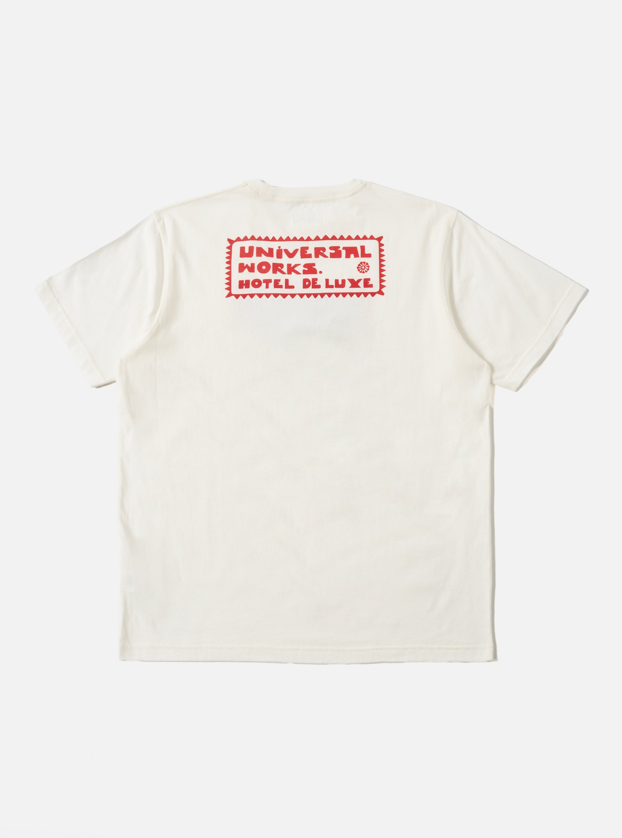 Ecru/Red Single Jersey Pickup Print Tee