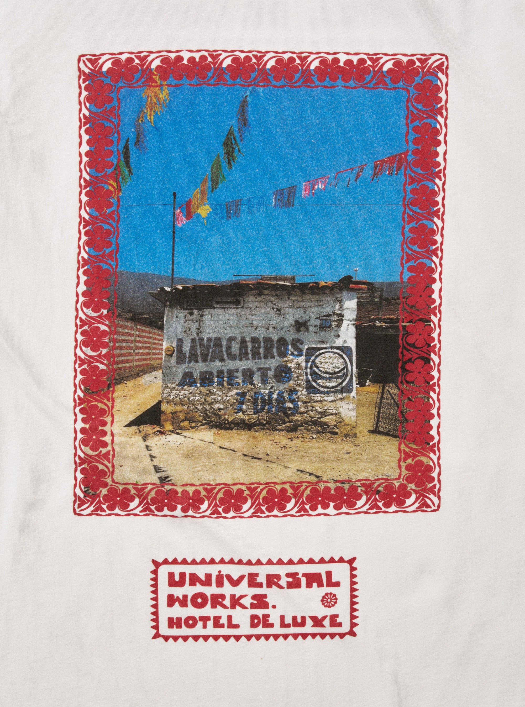 Ecru/Red Single Jersey Pickup Print Tee