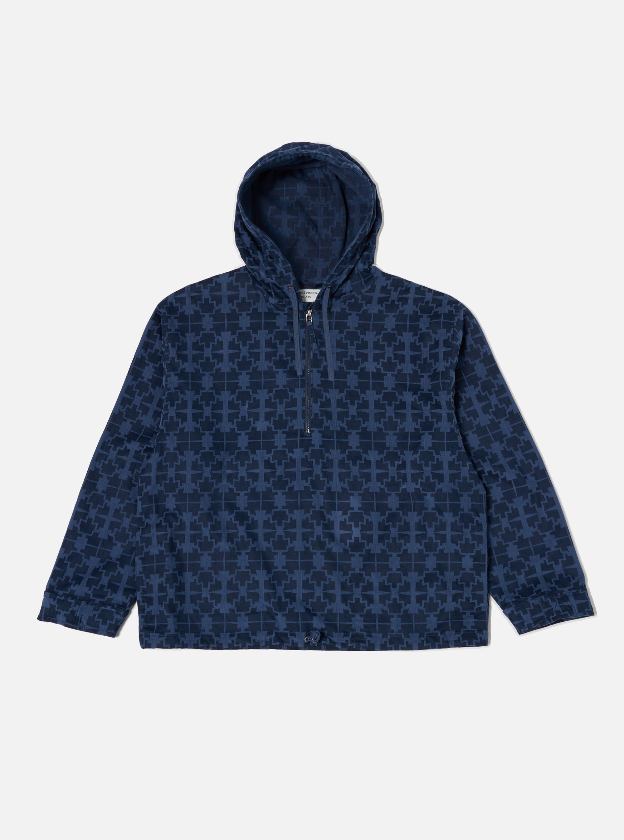 Navy Mitla Print Cord Liam Jacket
