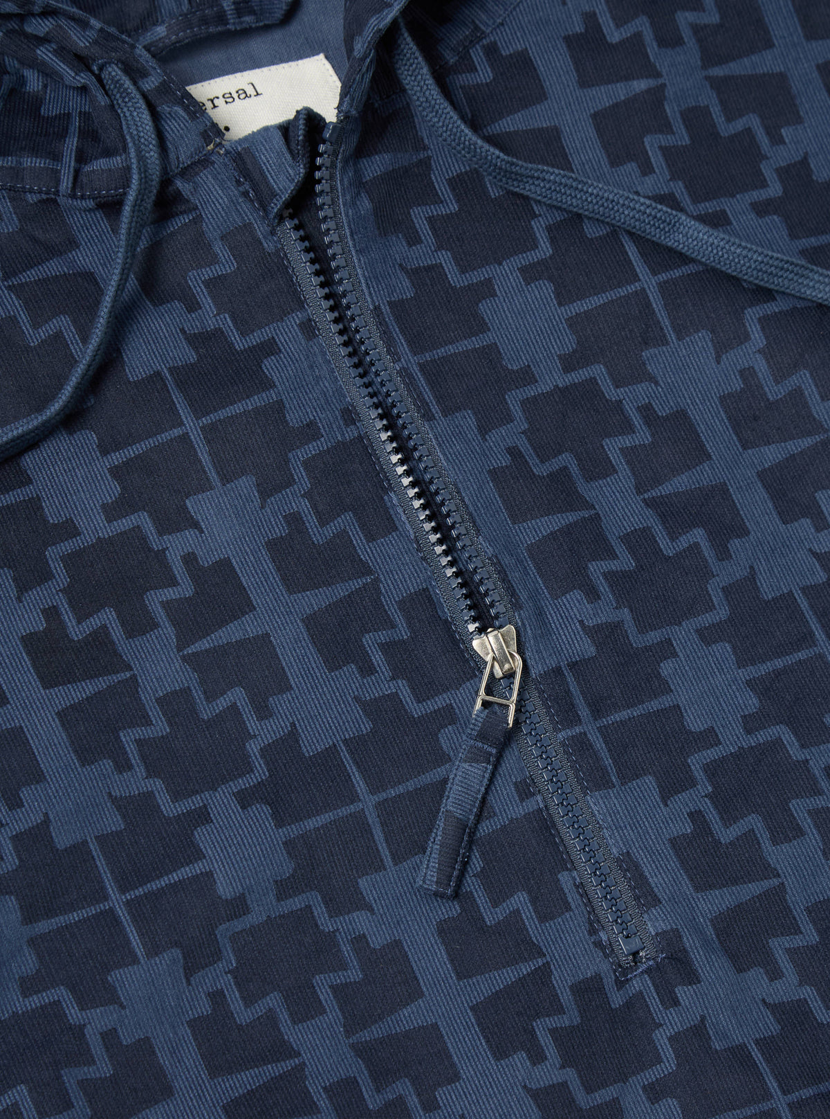 Navy Mitla Print Cord Liam Jacket