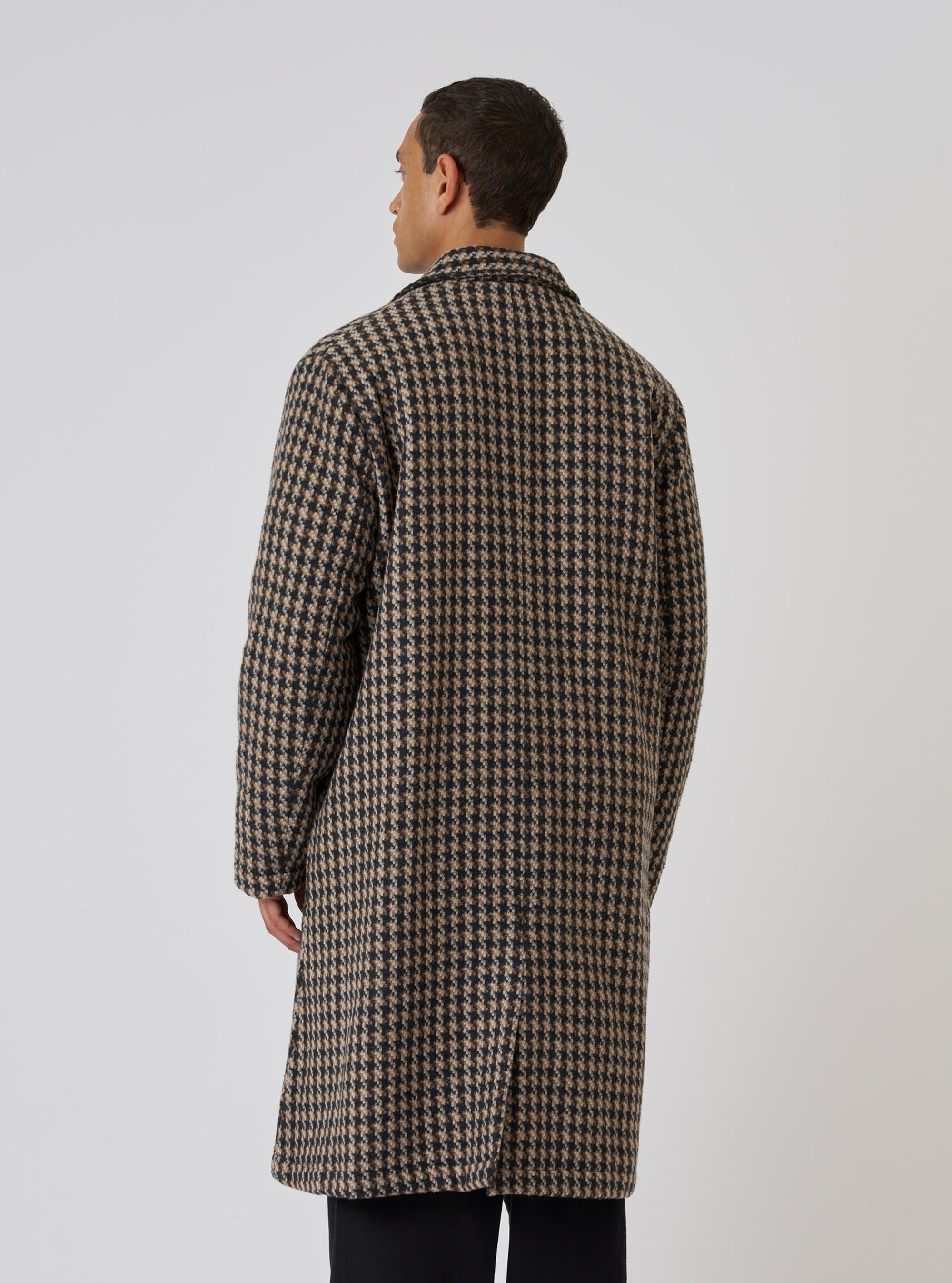 Sand Cortina Tweed Long Swing Coat