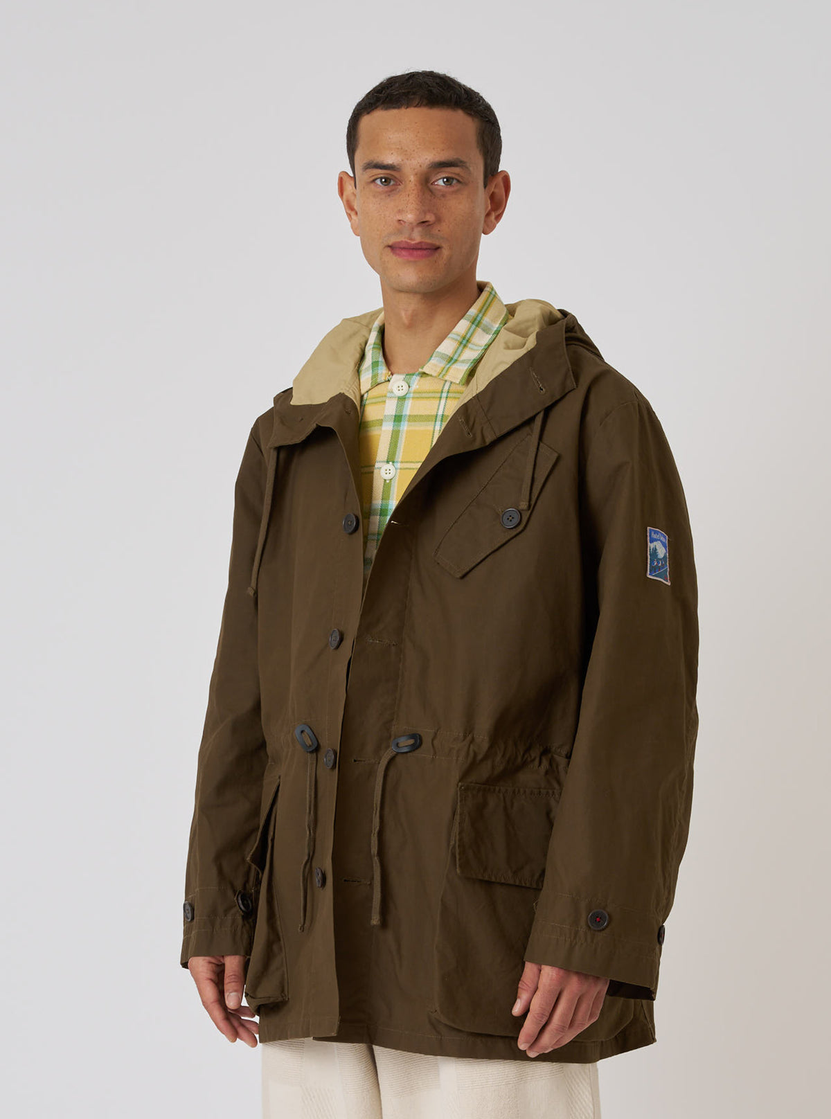 Brown British Wax Cotton Boston Parka