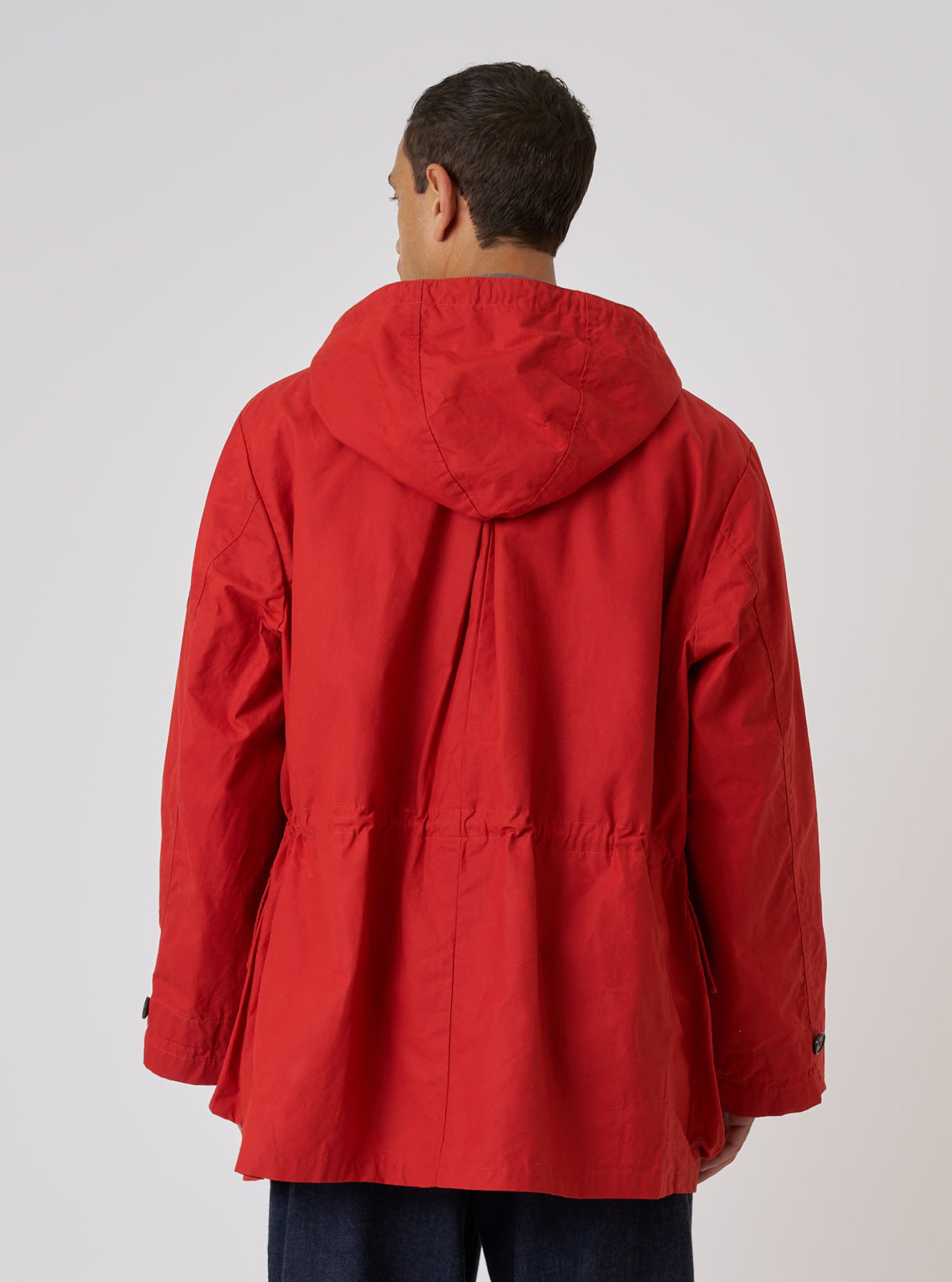 Orange British Wax Cotton Boston Parka