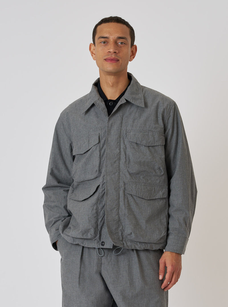 Charcoal Organic Chambray Parachute Field Jacket