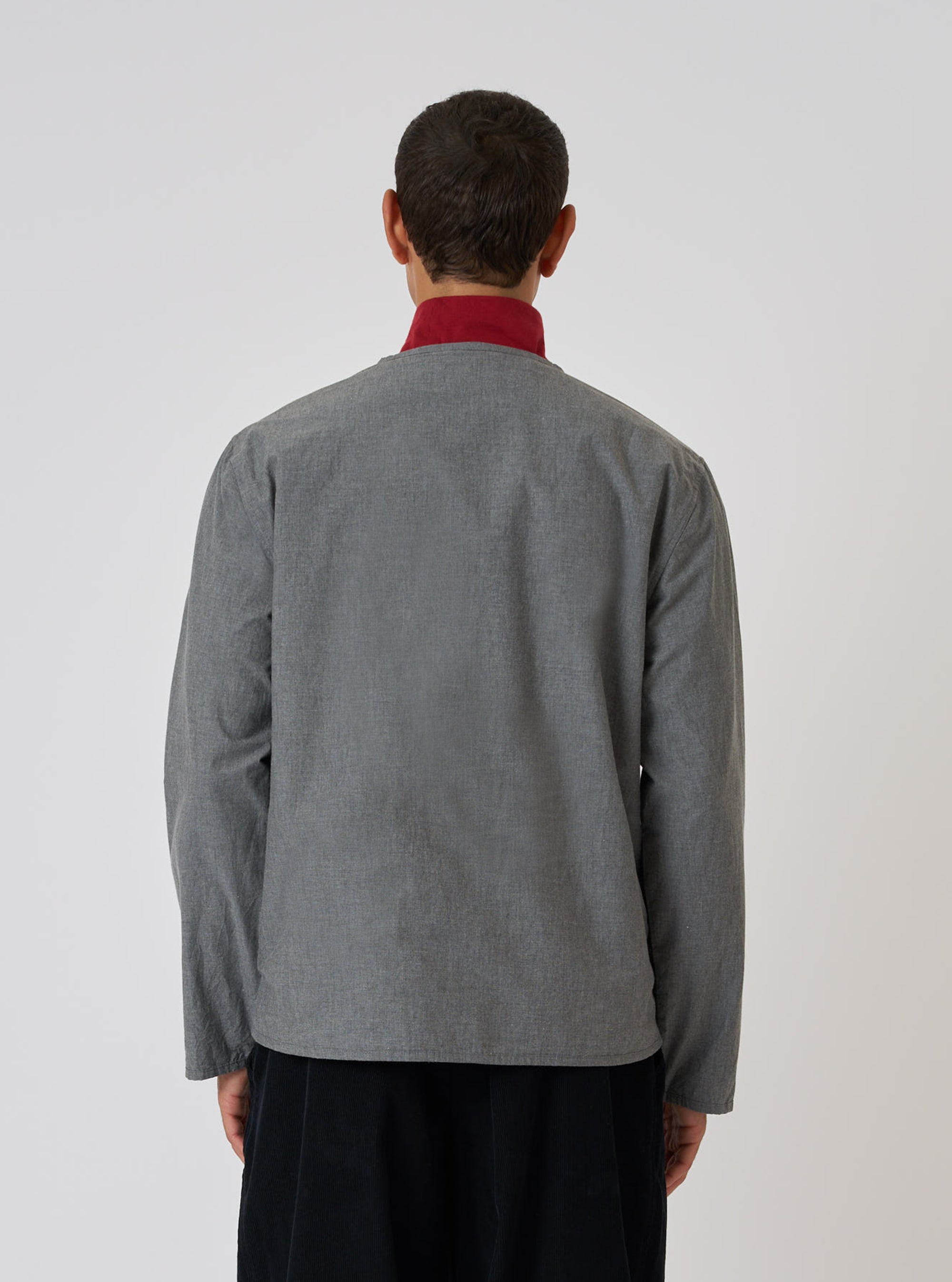 Charcoal Organic Chambray Parachute Liner Jacket