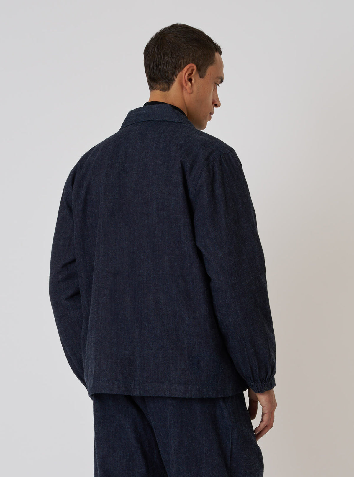 Indigo Brushed Denim Labour Jacket