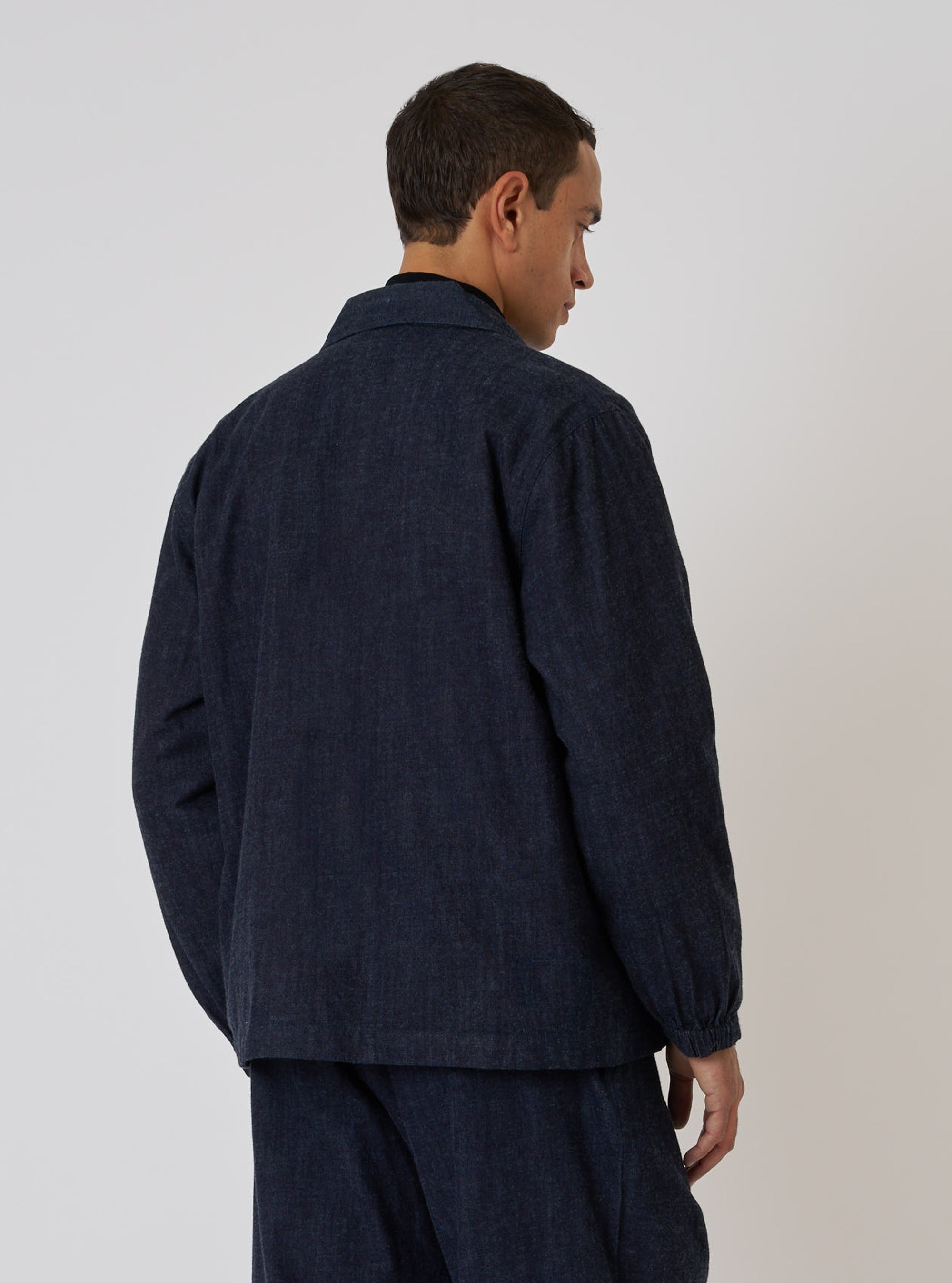Indigo Brushed Denim Labour Jacket