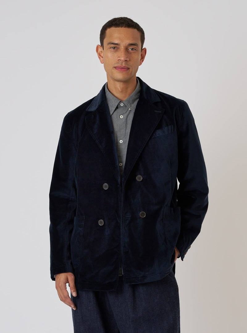 Navy Velveteen Manor Jacket
