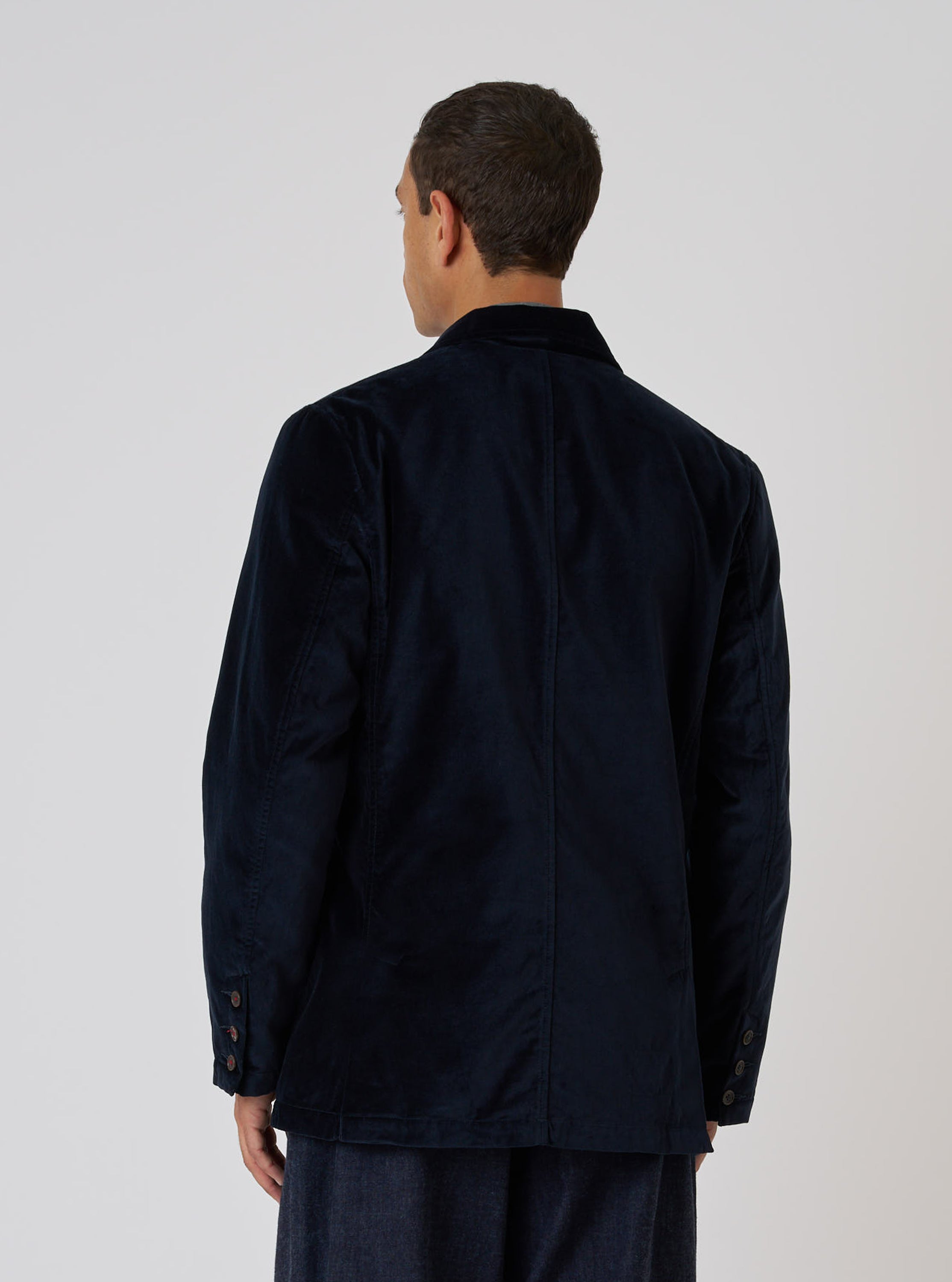 Men's Navy Velveteen Manor Jacket – Universal Works