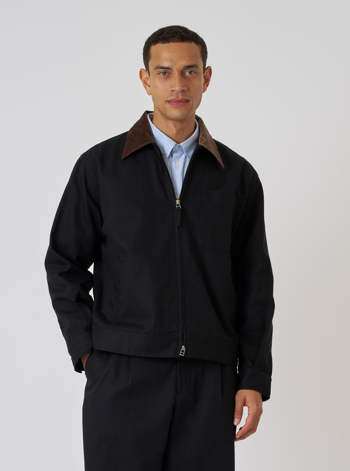 Black Works Twill Rose Bowl Jacket