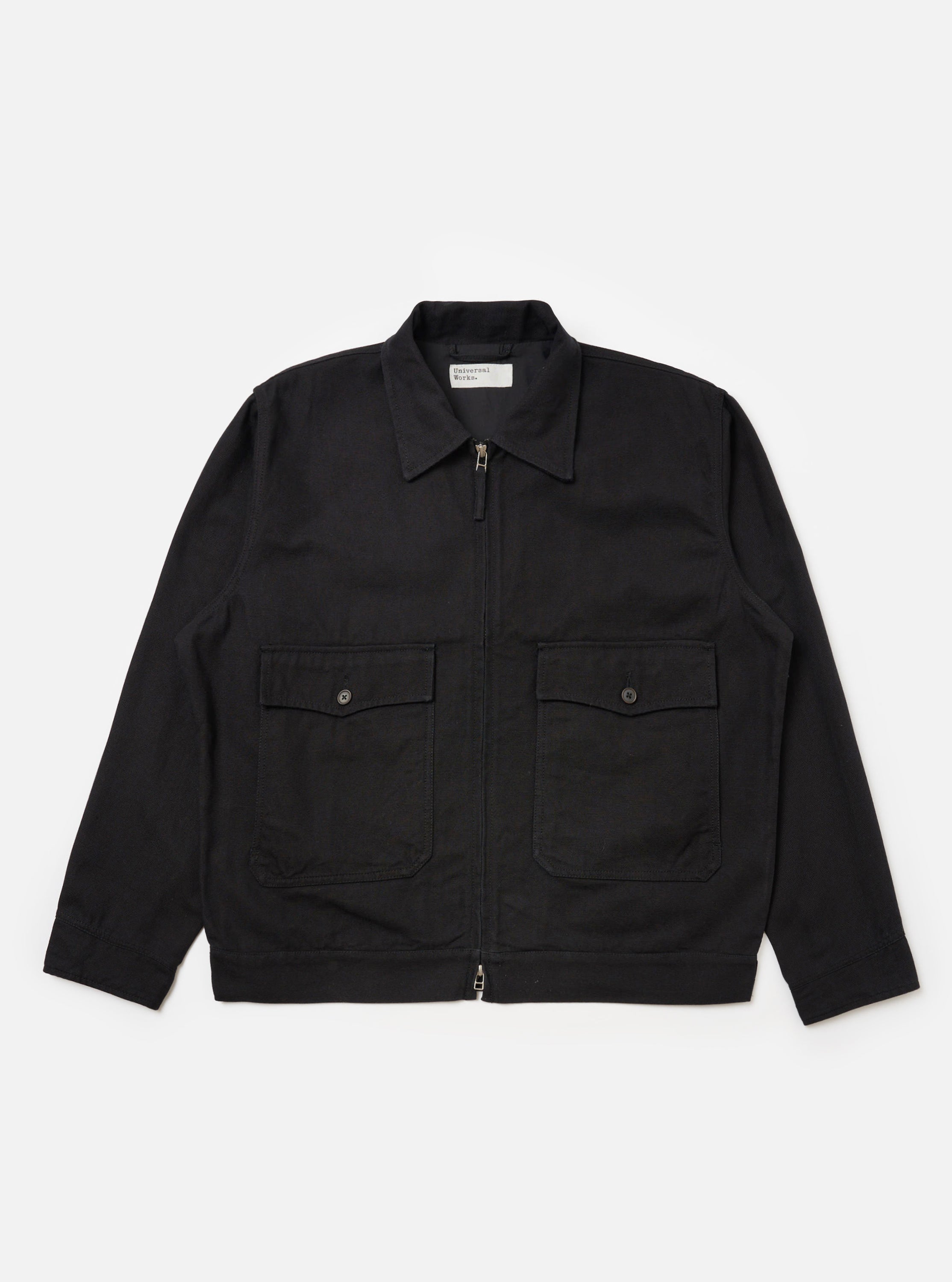 Universal Works. ダークグレージャケット Men's Black Organic Canvas S130 Jacket – Universal Works