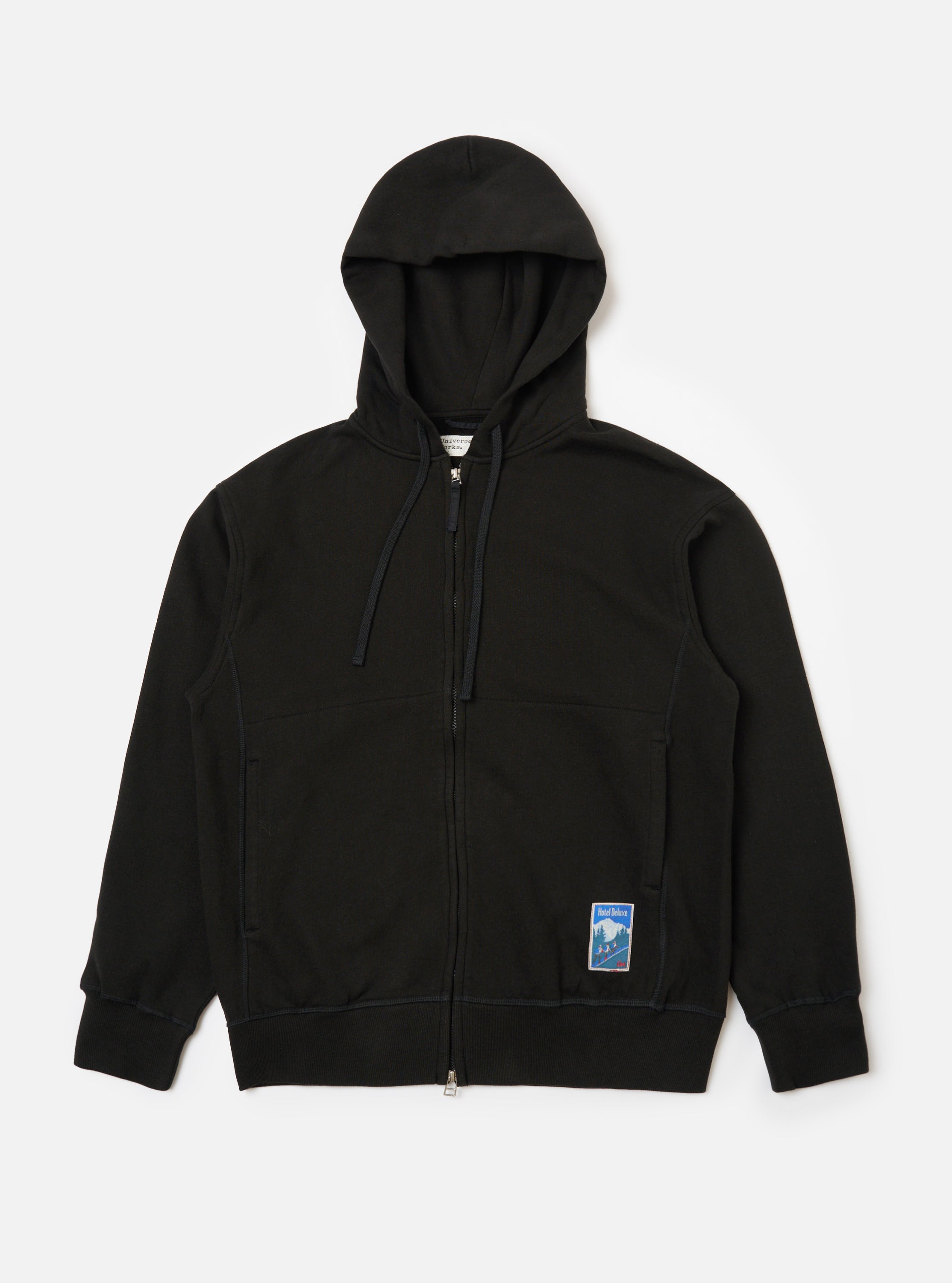 Men's Black Brush Back Sweat New York Hoody – Universal Works