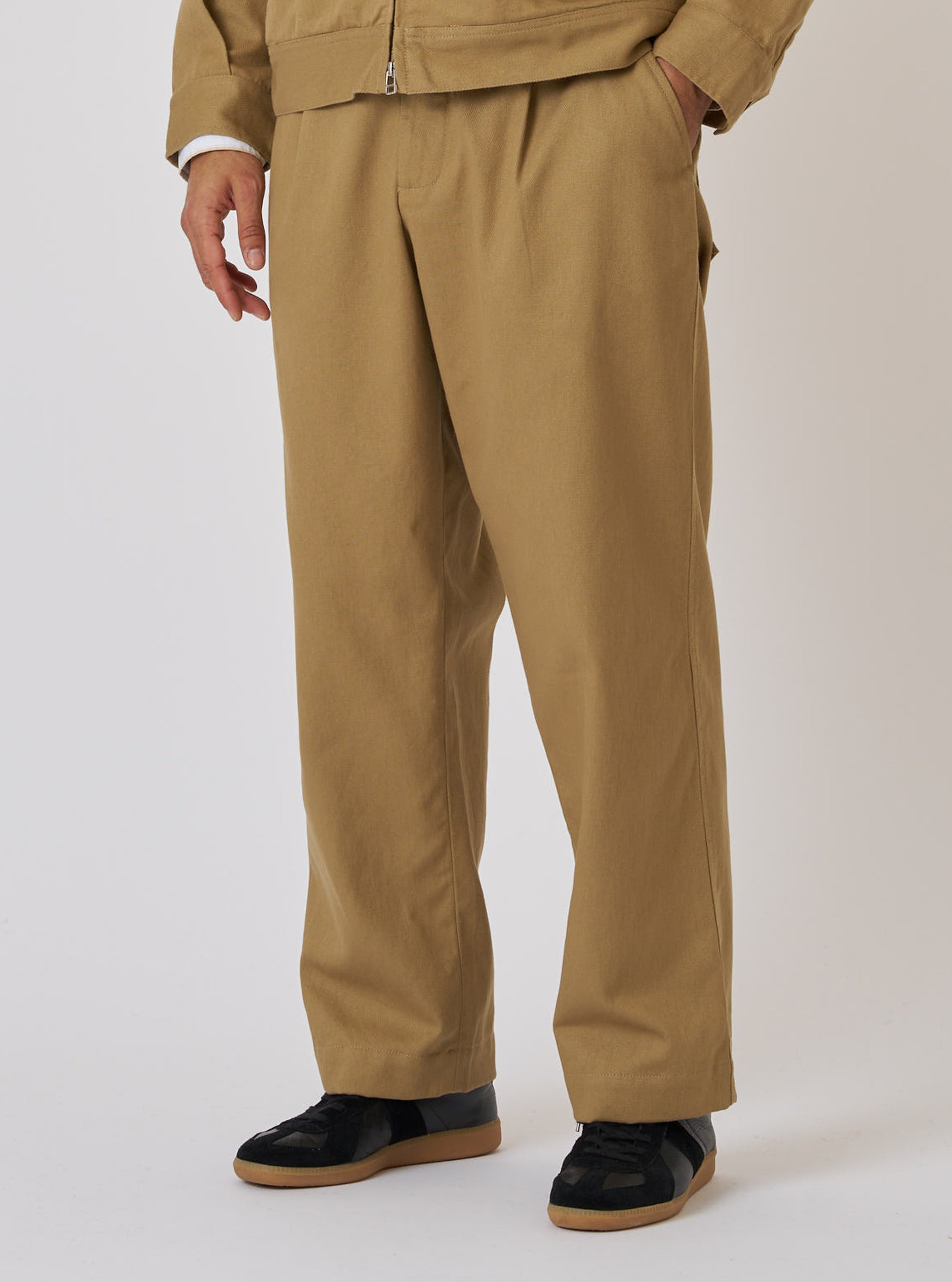 Men's Khaki Twill Duke Wide Leg Pant – Universal Works