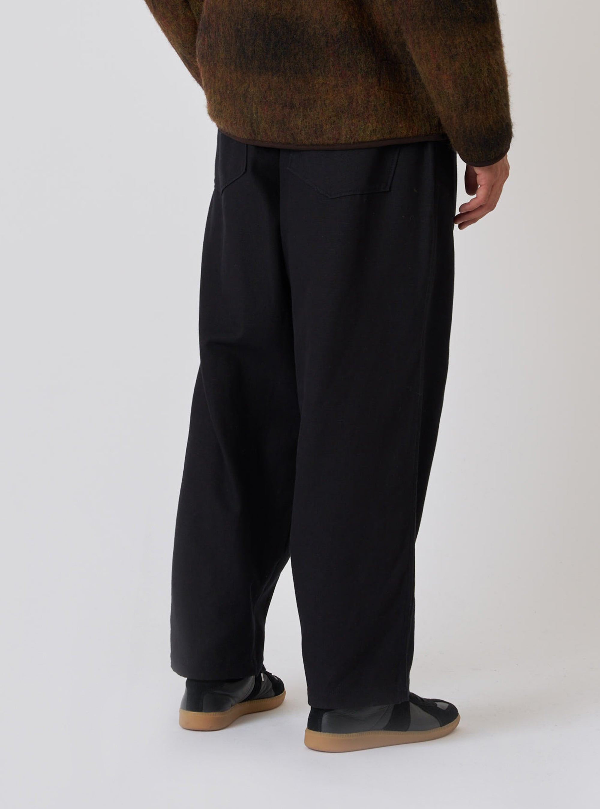 Black Organic Canvas Dutch Pant