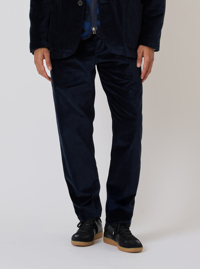 Navy Velveteen Military Chino