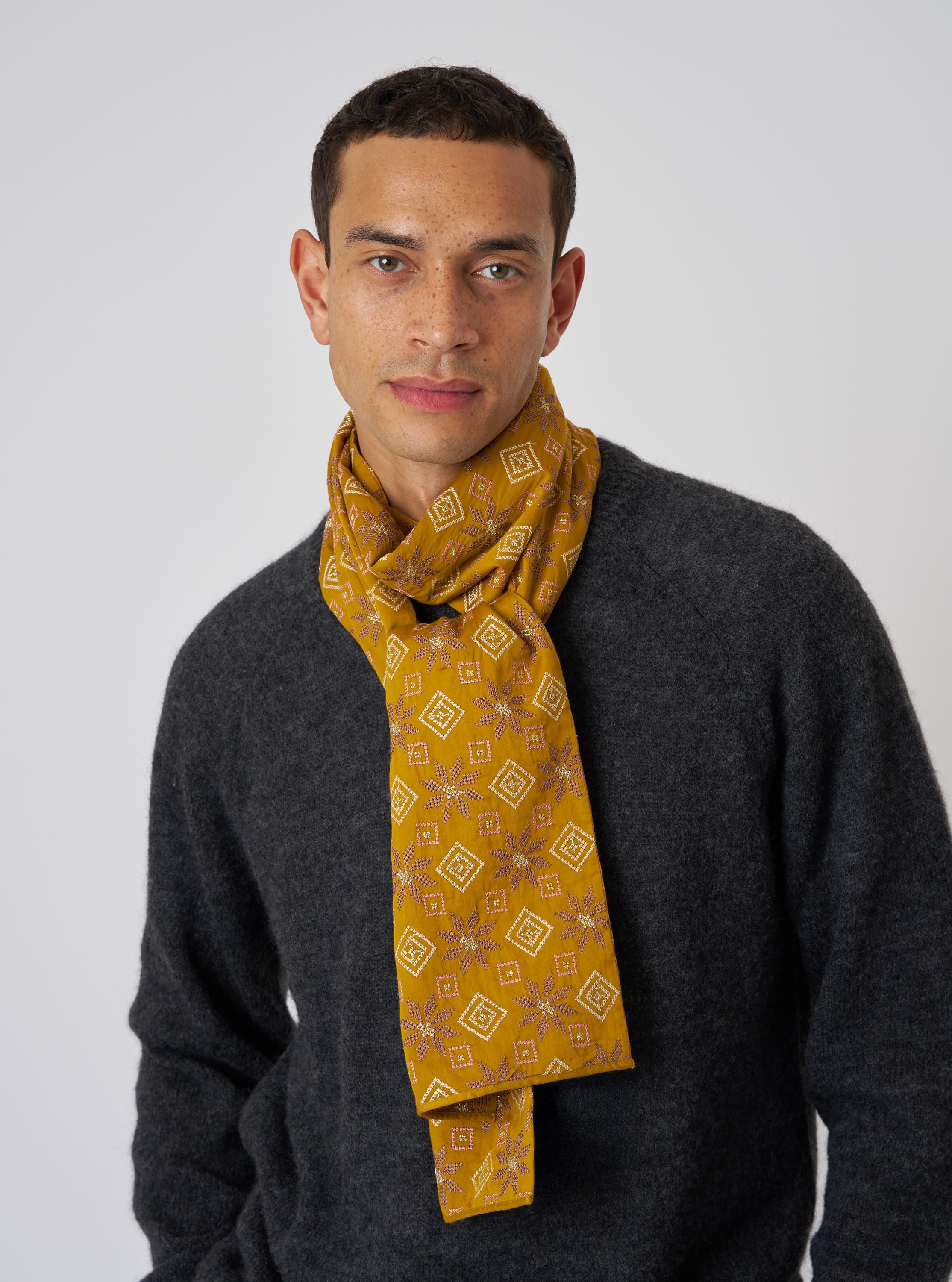 To Wear Silk Patterned Satin Scarf Peach Silk Satin Silk Hair
