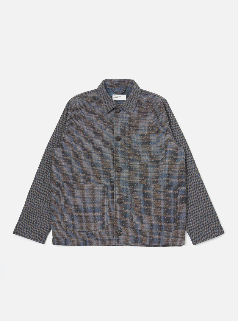 Grey/Blue Jacquard Weave Field Jacket