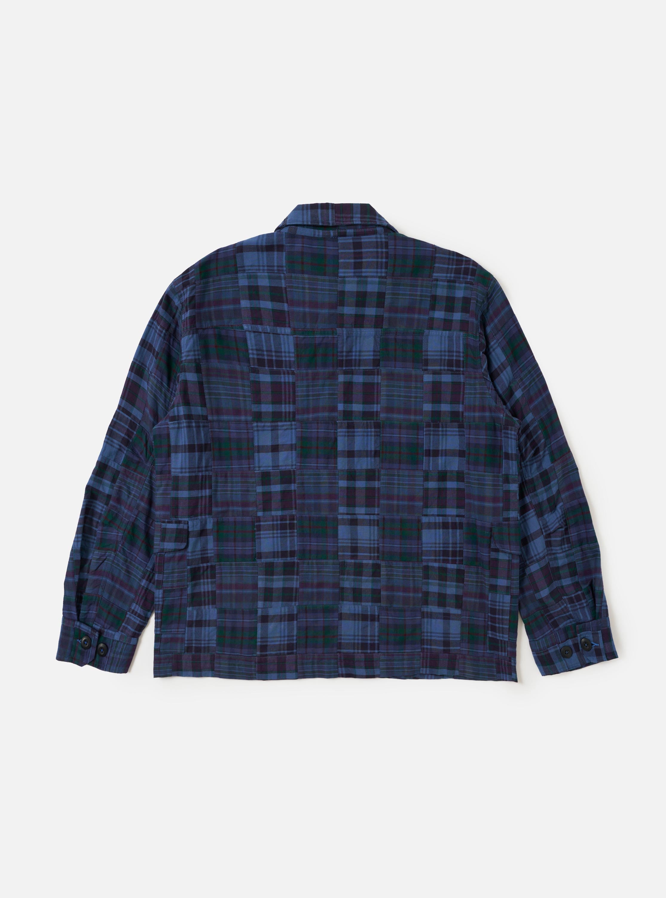 Men's Navy Madras Patchwork Duty Jacket – Universal Works