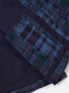 Navy Madras Patchwork Duty Jacket