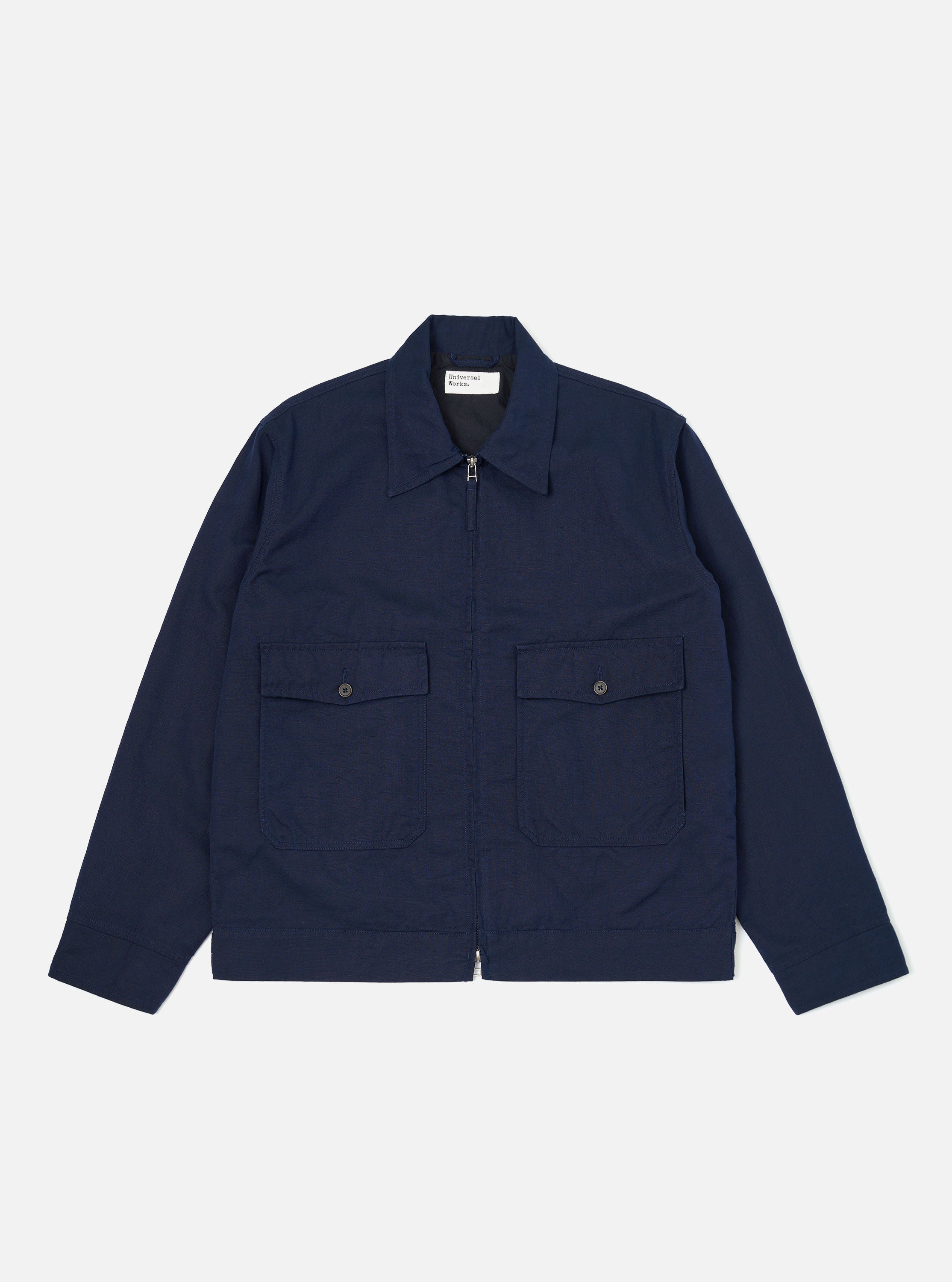 Men's Navy Linen Slub Weave E130 Jacket – Universal Works