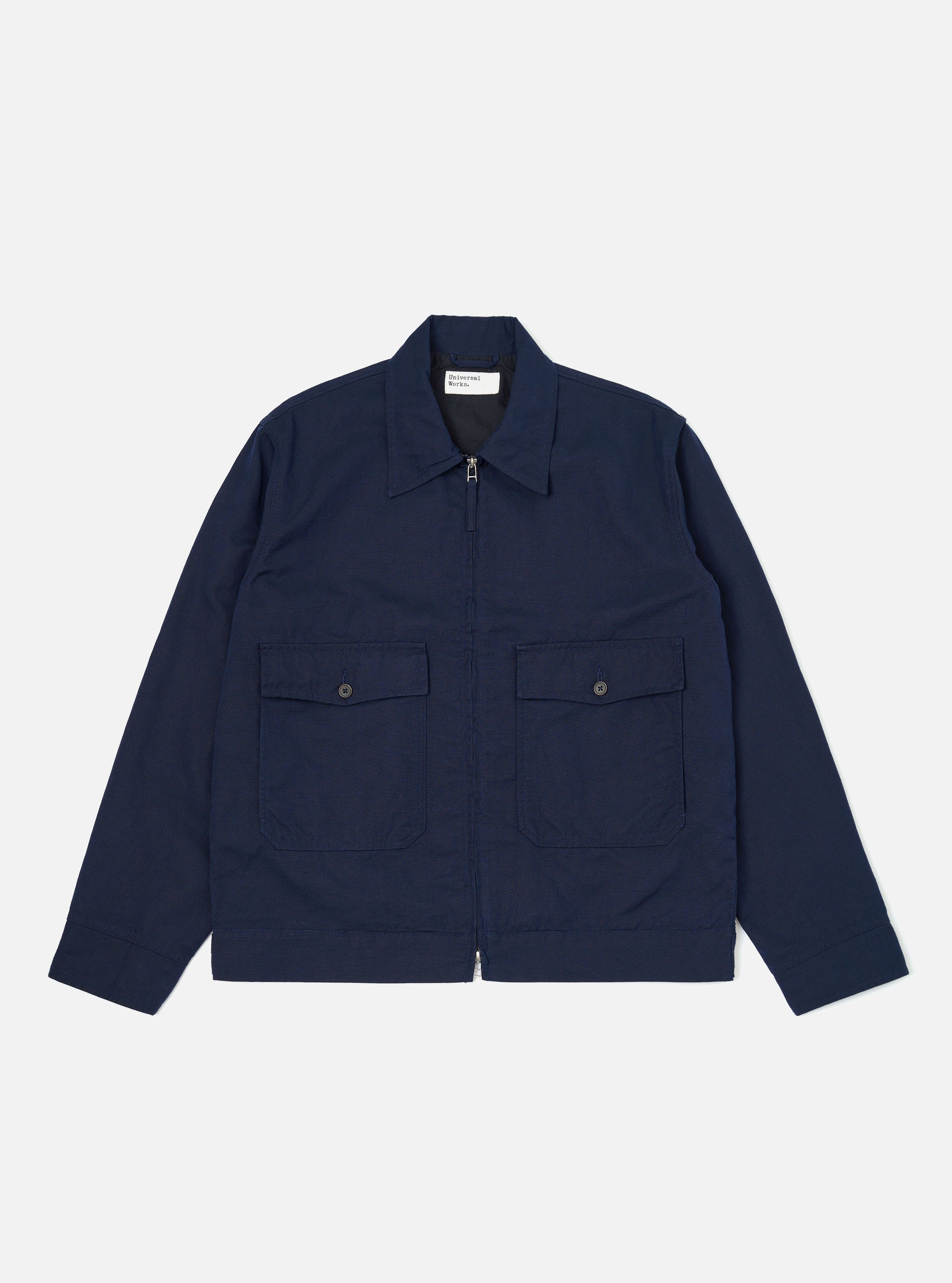 Navy Linen Slub Weave E130 Jacket