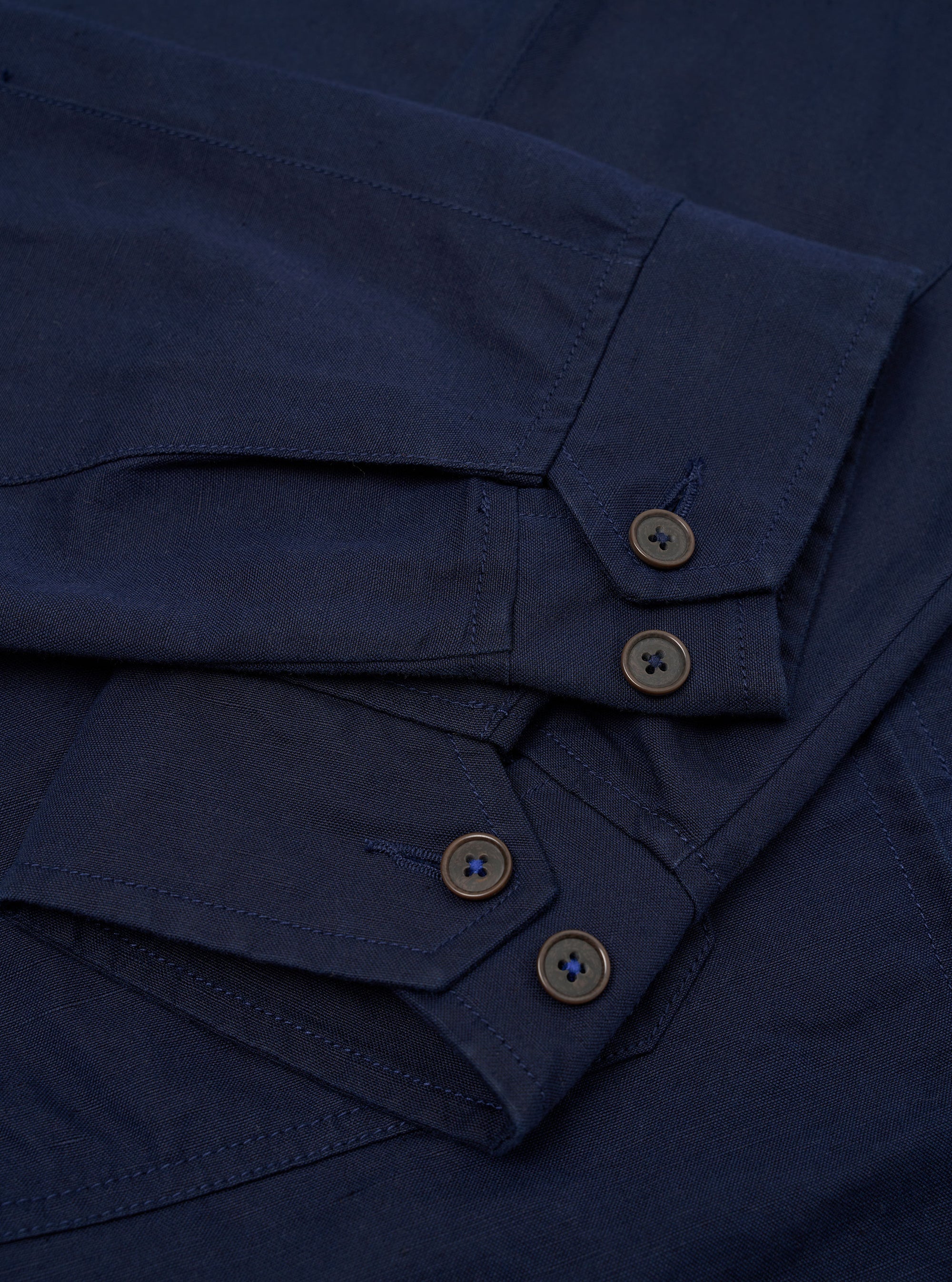 Navy Linen Slub Weave E130 Jacket