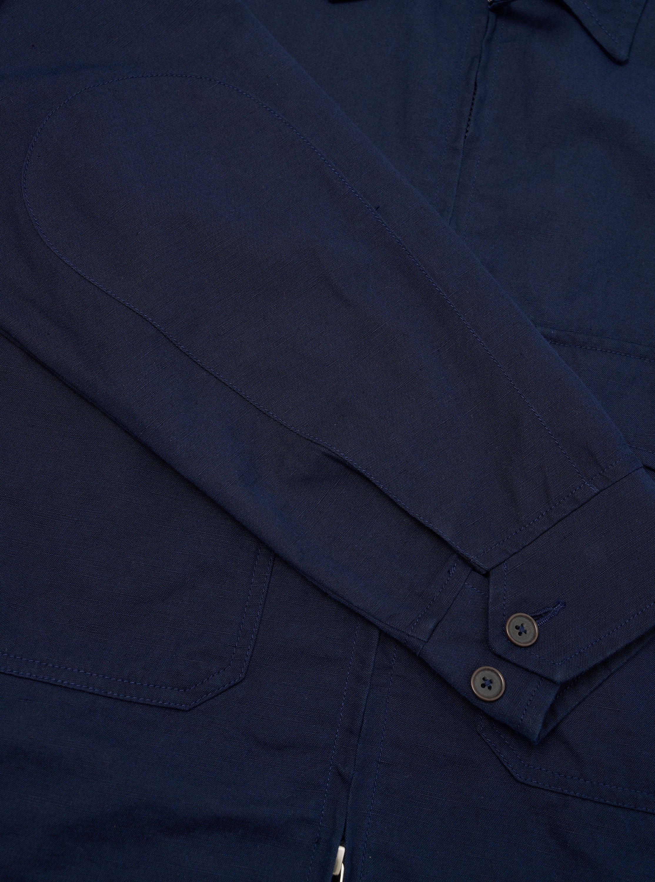Men's Navy Linen E130 Jacket – Universal Works
