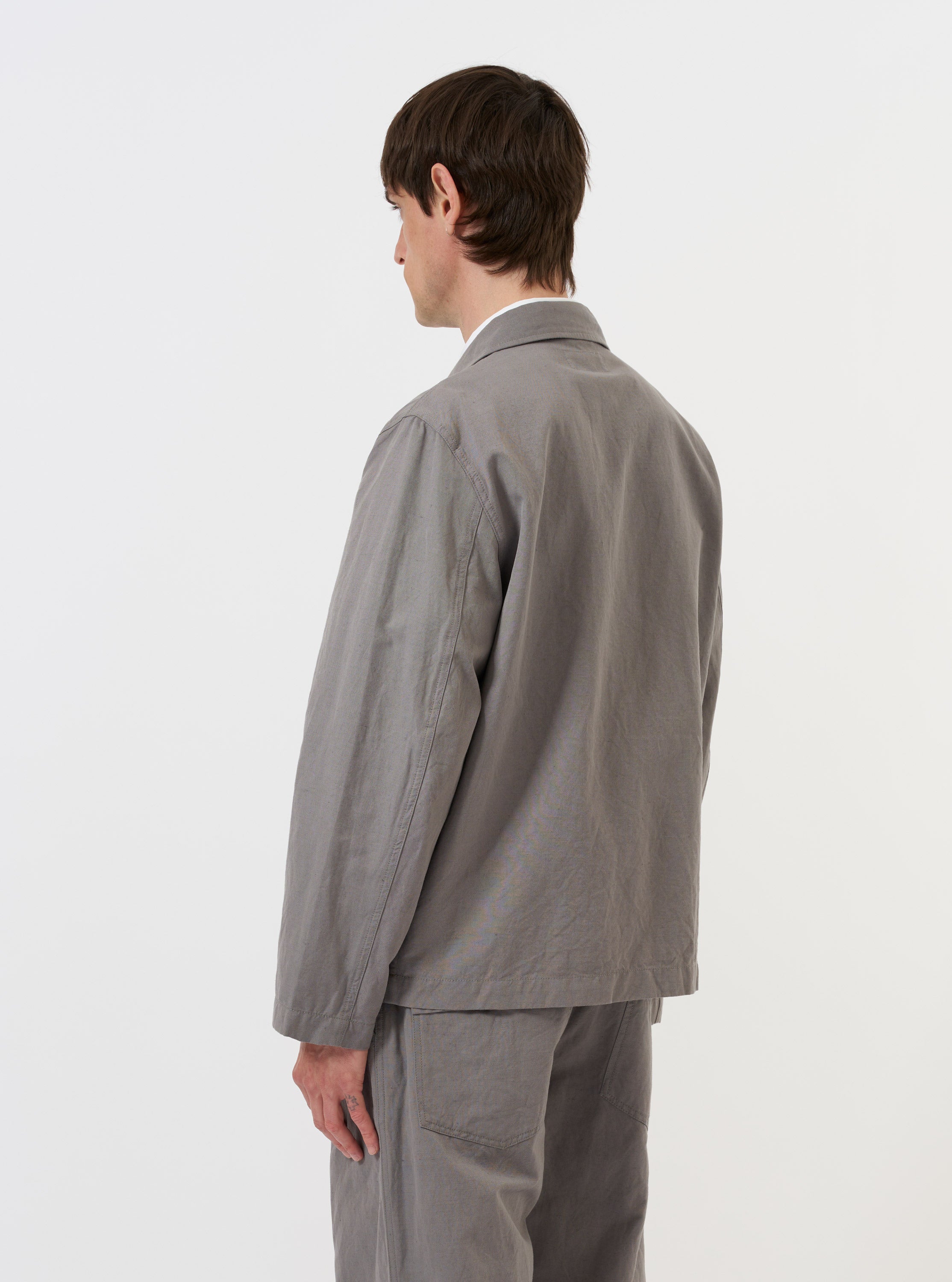 Men's Mid Grey Linen Franck Jacket – Universal Works