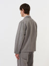 Mid Grey Linen Slub Weave Franck Jacket