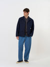 Navy Linen Slub Weave Franck Jacket