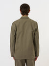 Olive Linen Slub Weave Two Button Jacket