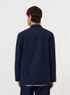 Navy Linen Slub Weave Two Button Jacket