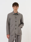 Mid Grey Linen Slub Weave Bakers Jacket