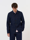 Navy Linen Slub Weave Bakers Jacket