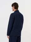 Navy Linen Slub Weave Bakers Jacket
