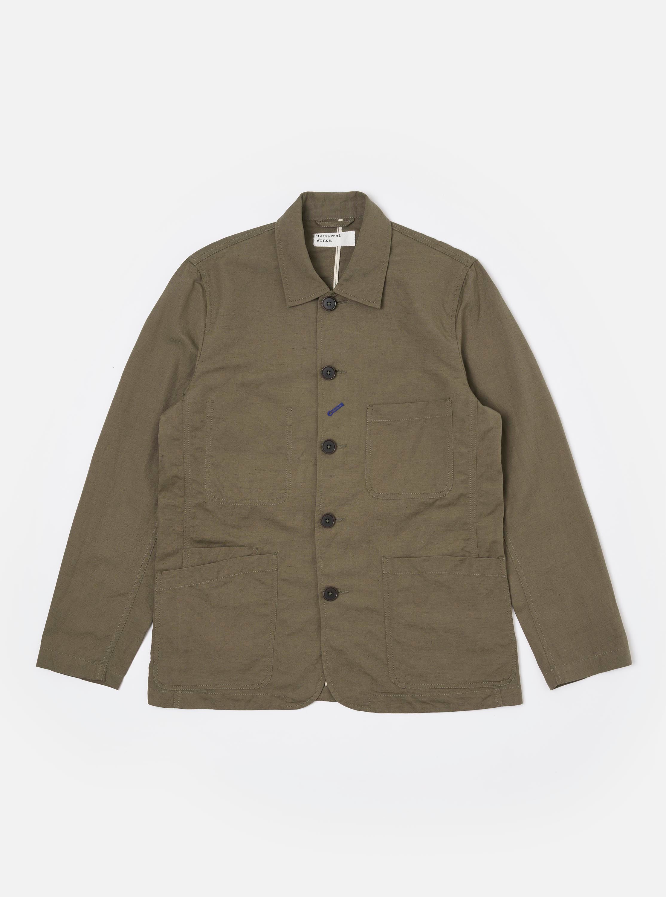 Olive Linen Slub Weave Bakers Chore Jacket – Universal Works