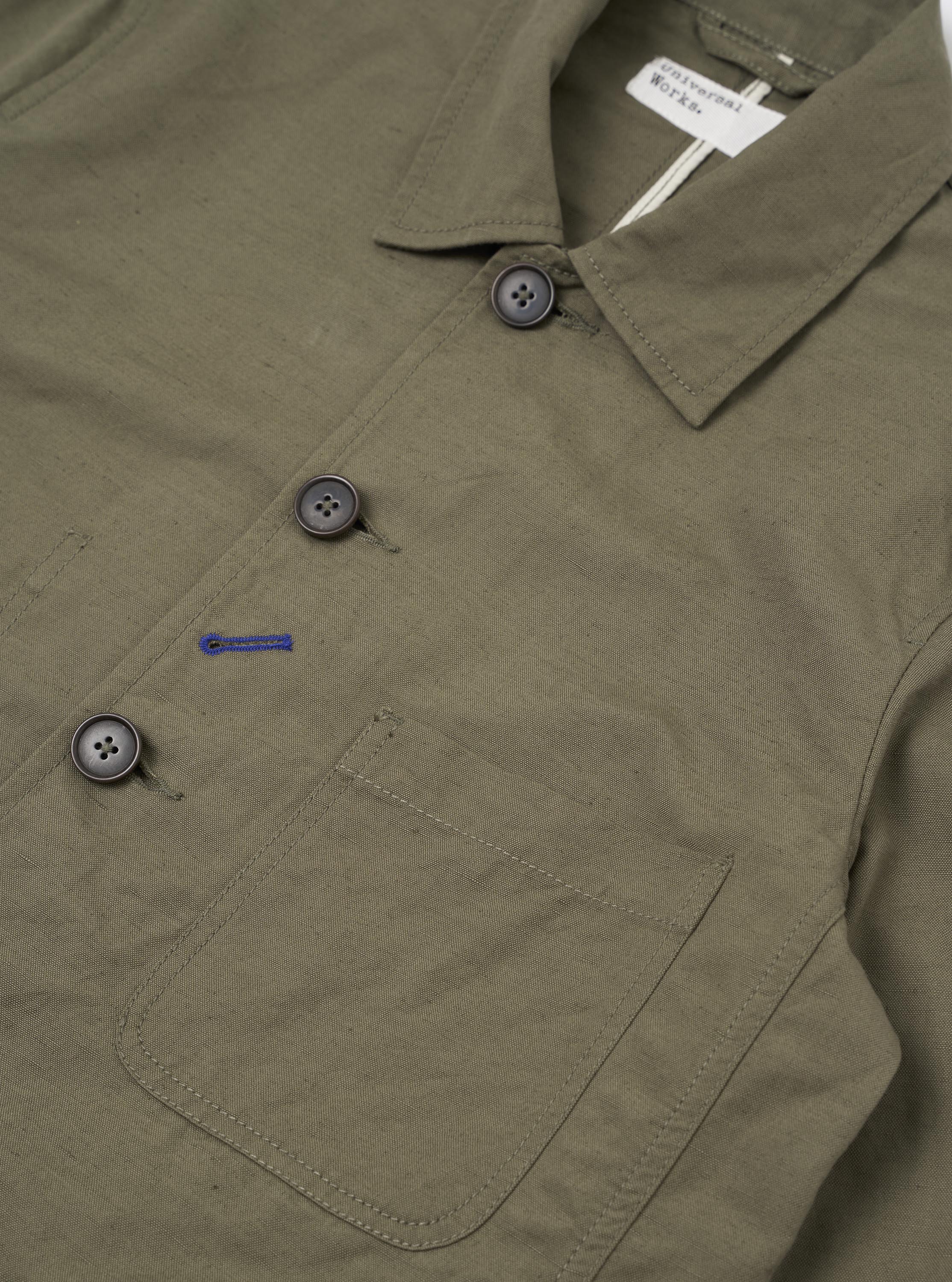 Olive Linen Slub Weave Bakers Chore Jacket – Universal Works