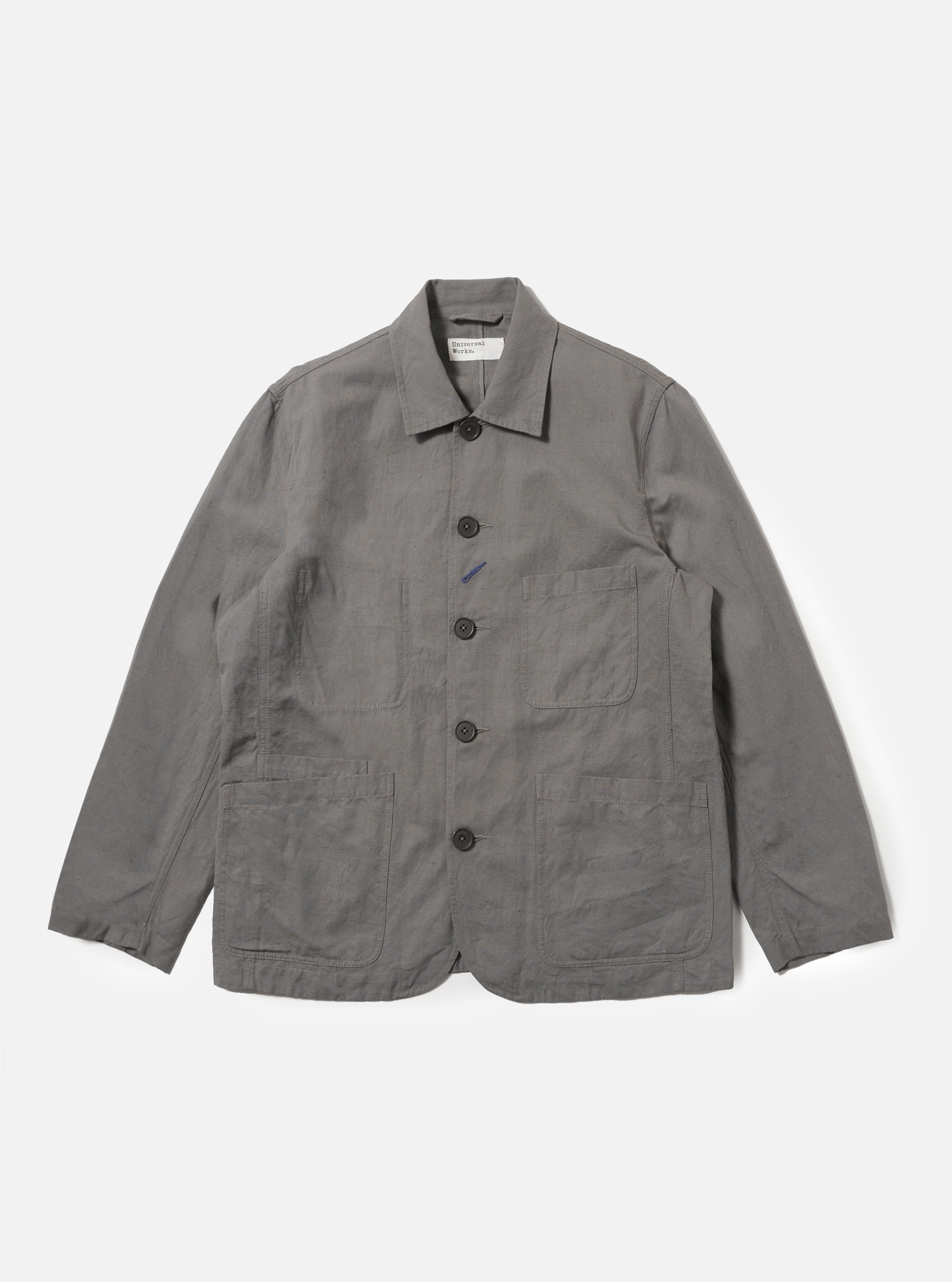 Men's Bakers Chore Jacket | Grey | Linen – Universal Works