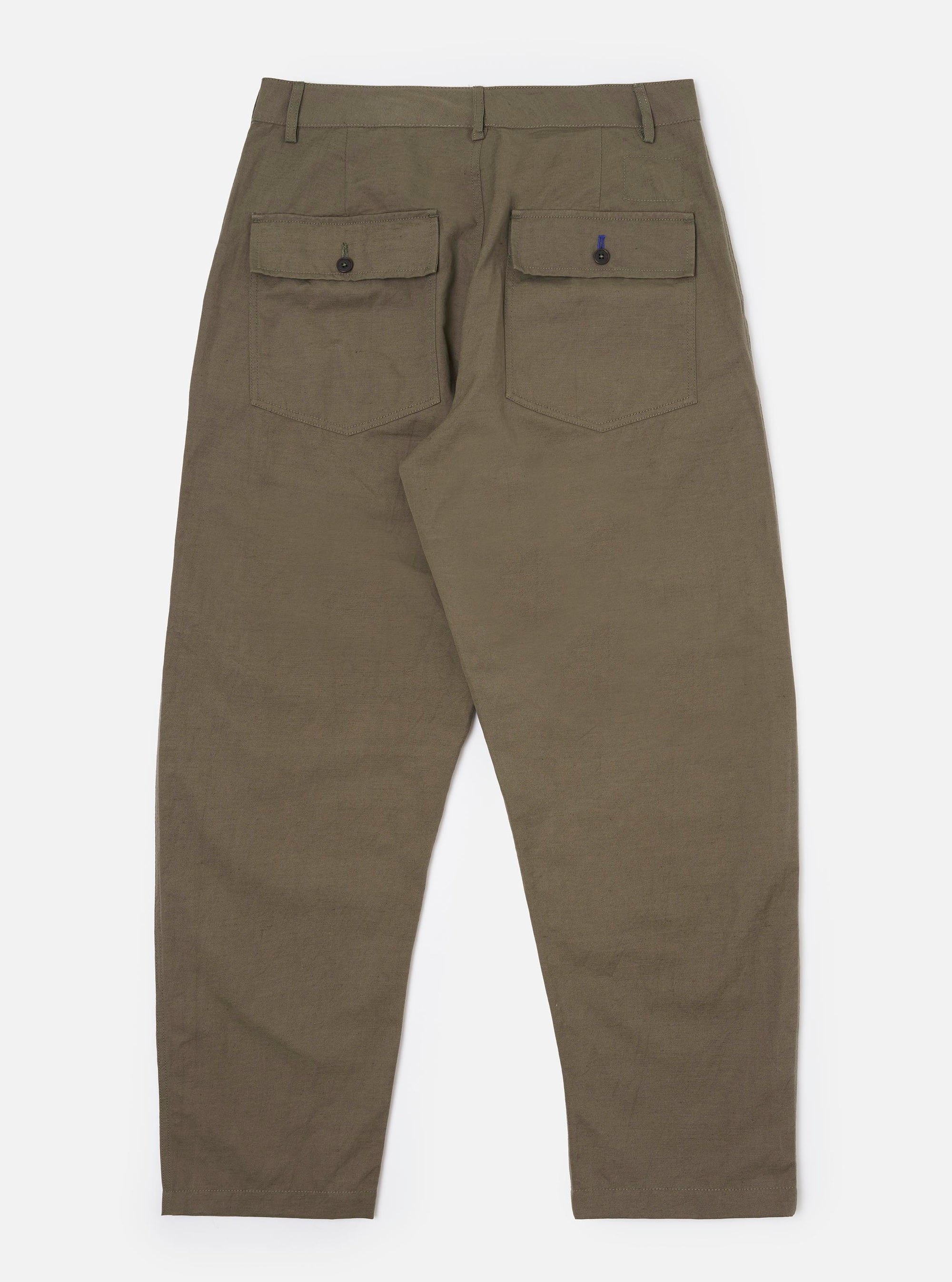 Olive Linen Slub Weave Dizzy Trouser
