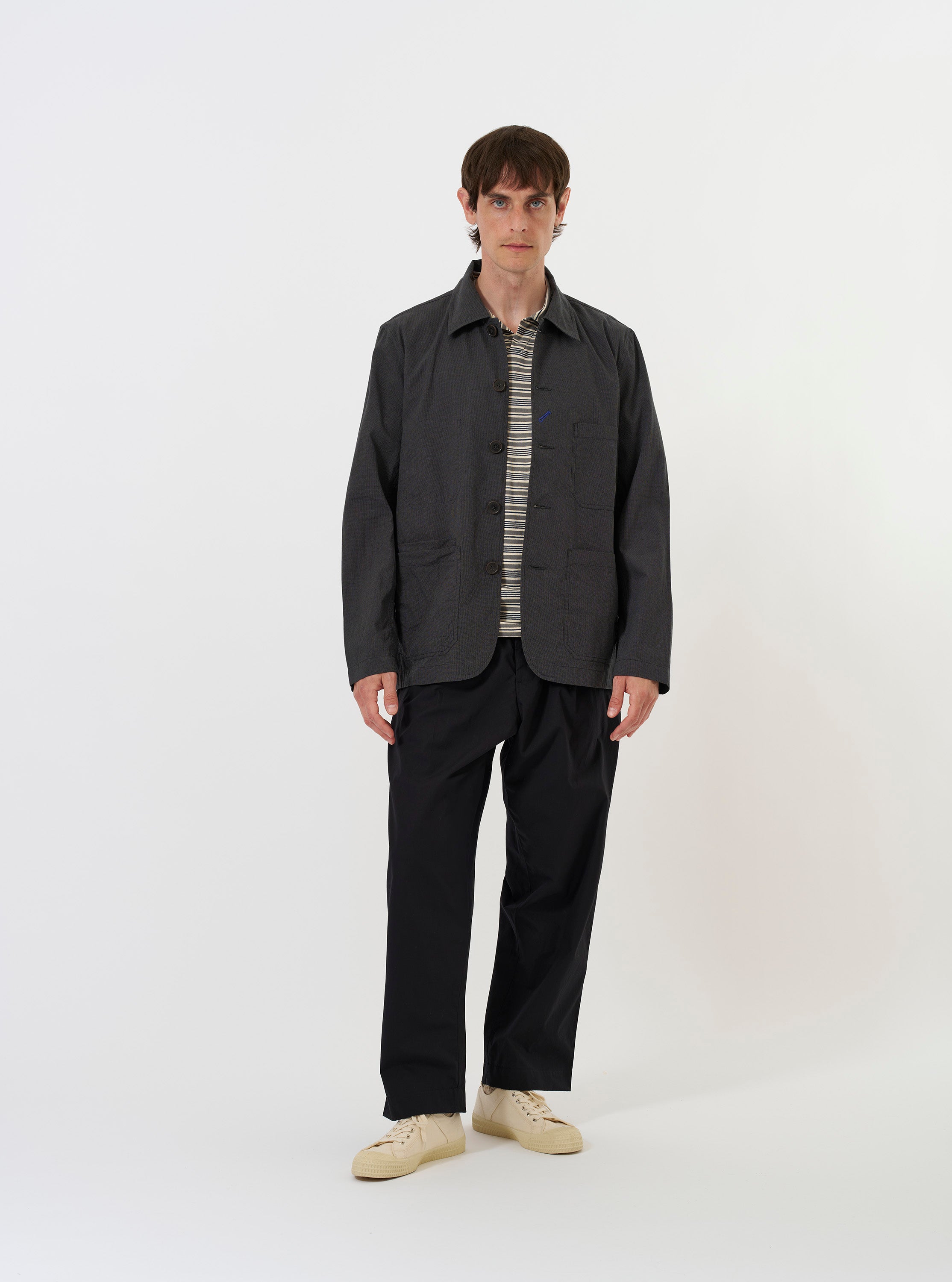 Men's Charcoal Seattle Cotton OG Bakers Chore Jacket – Universal Works