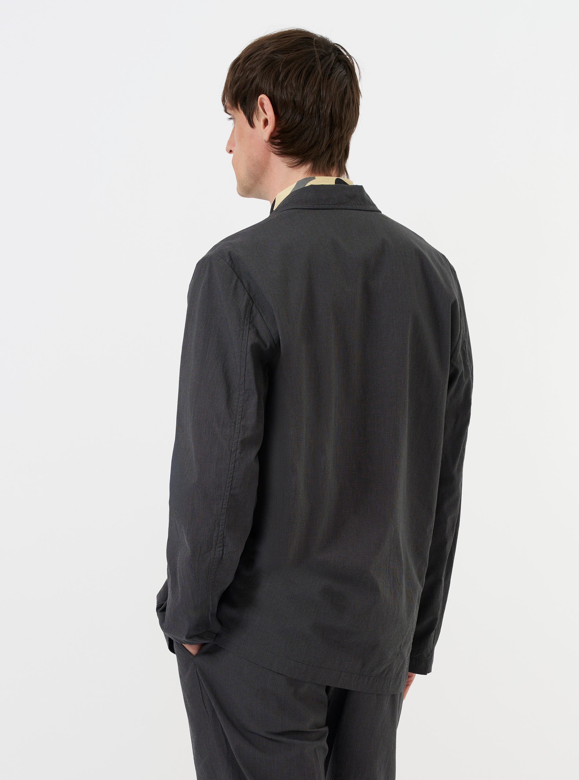 Charcoal Seattle Cotton Two Button Jacket