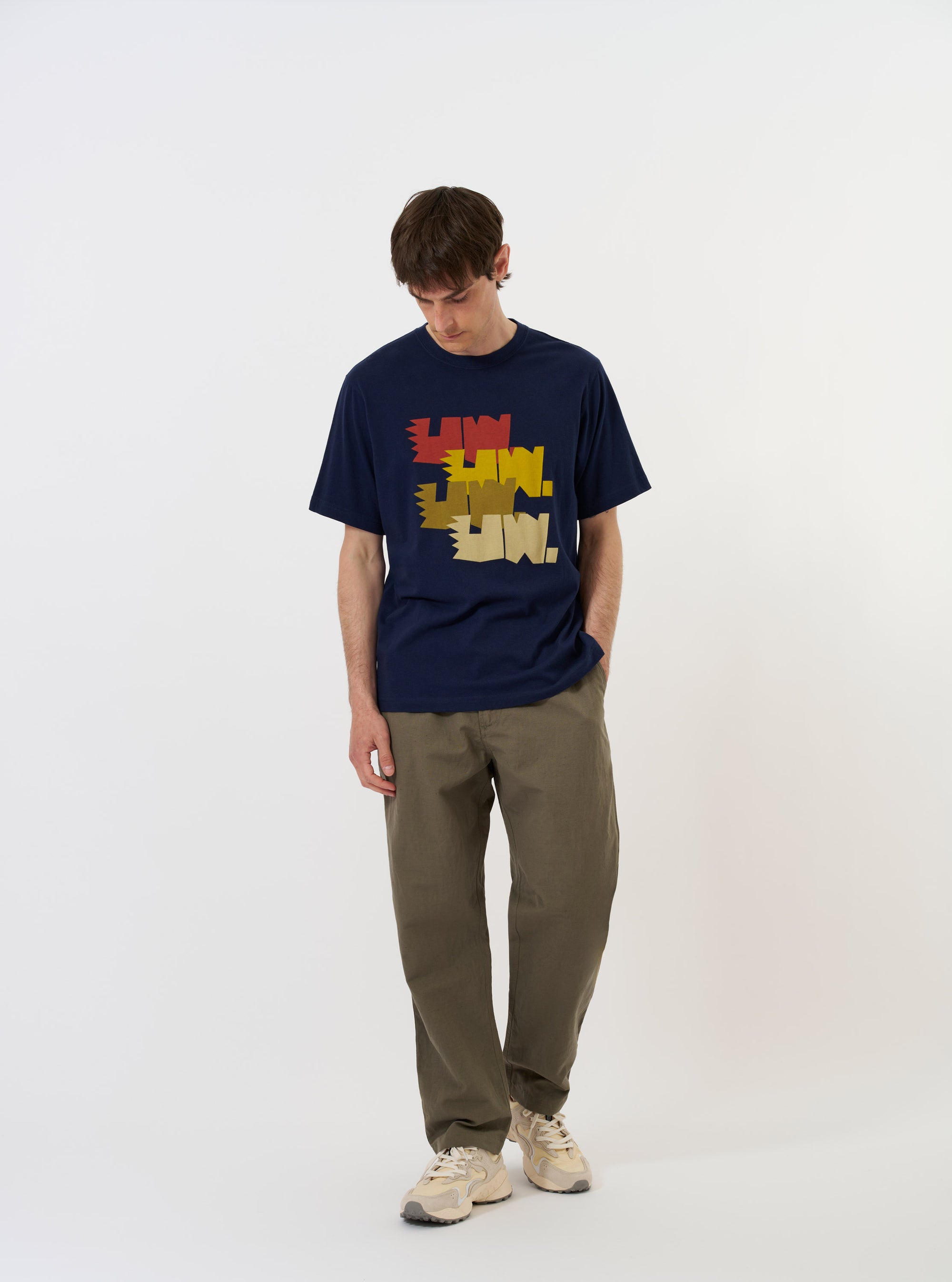 Navy Single Jersey Multi UW Print Multi UW Print Tee