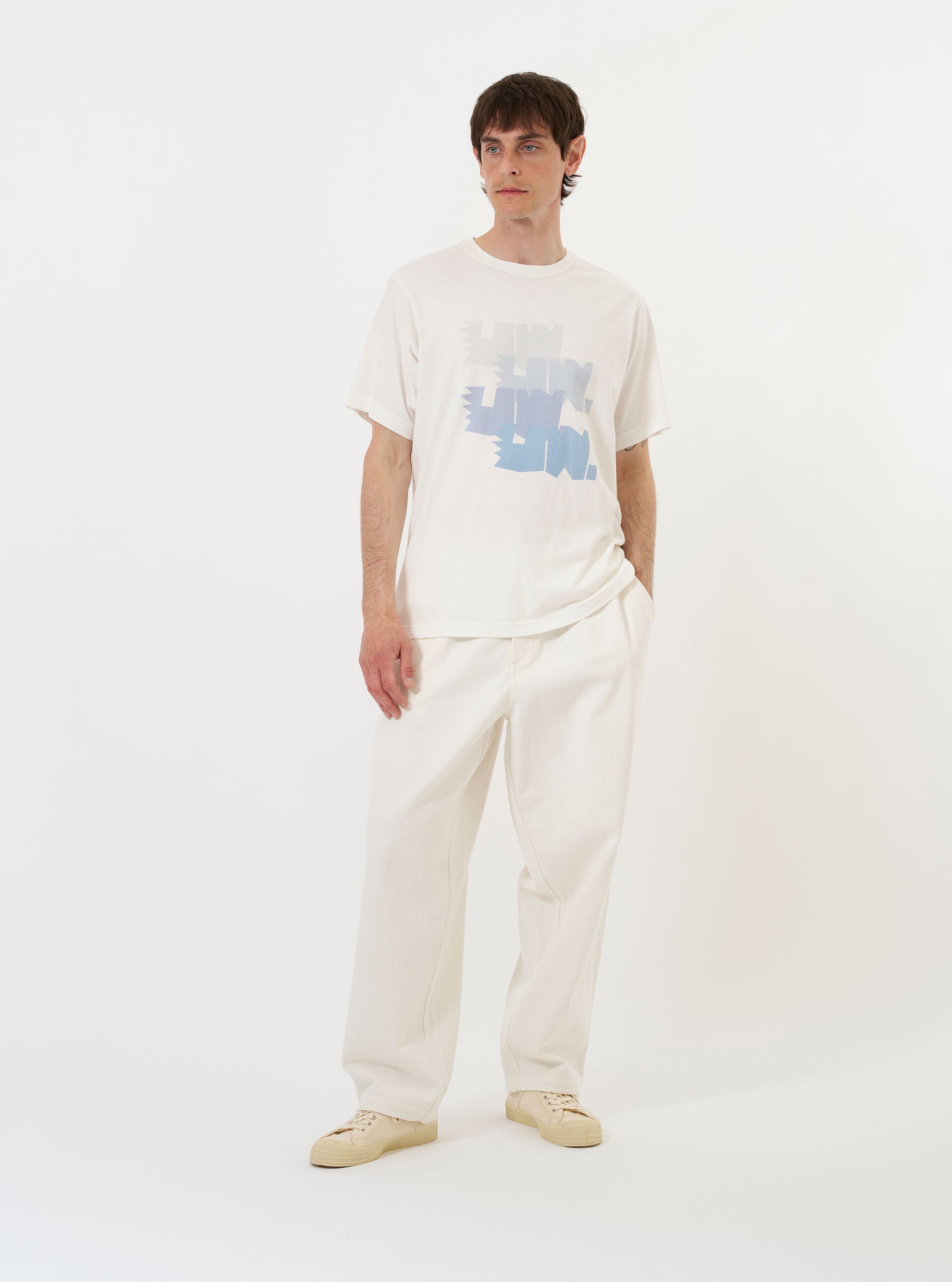 Ecru Single Jersey Multi UW Print Multi UW Print Tee