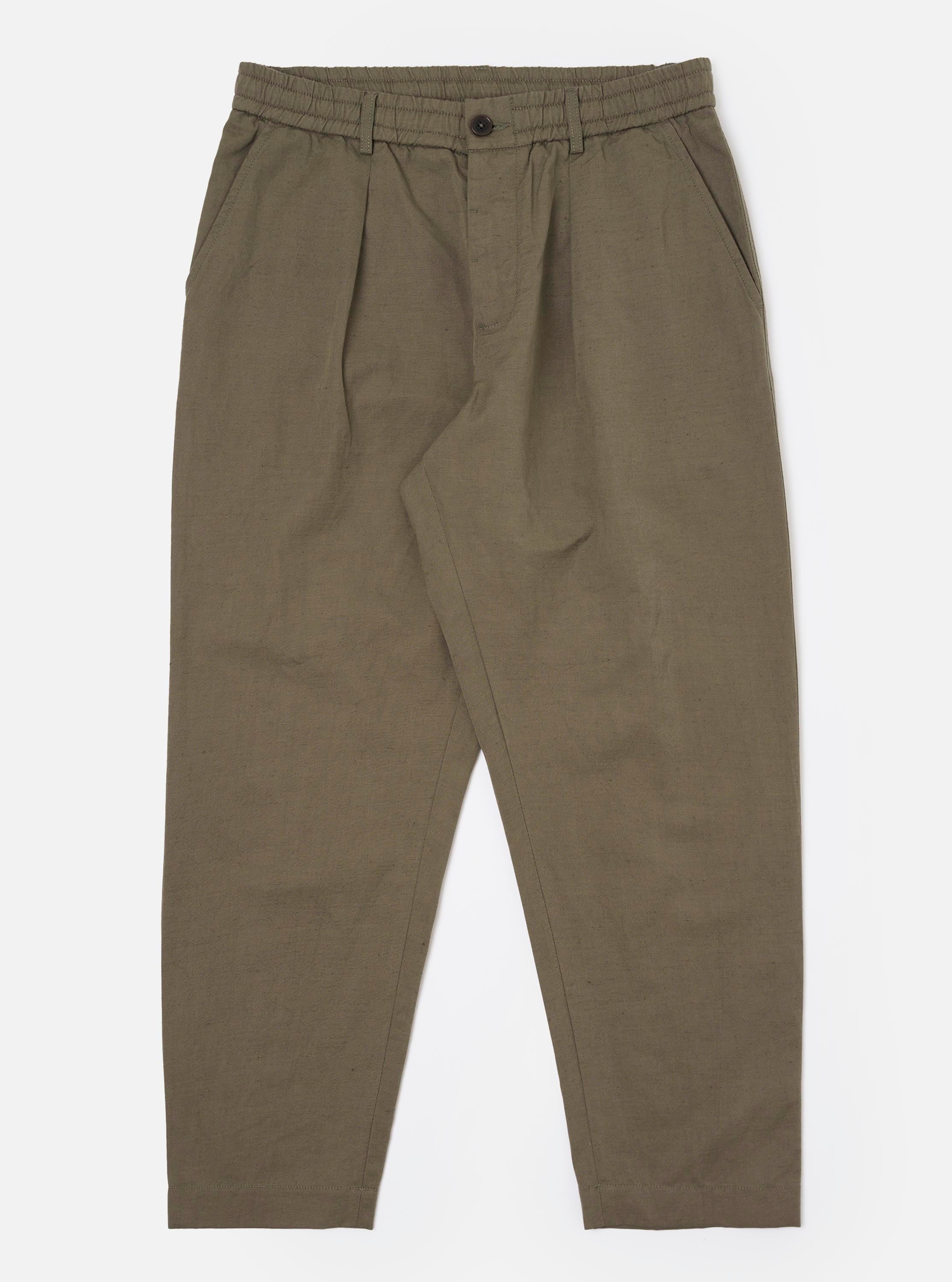 Men's Green Linen Wide Leg Oxford Pant – Universal Works