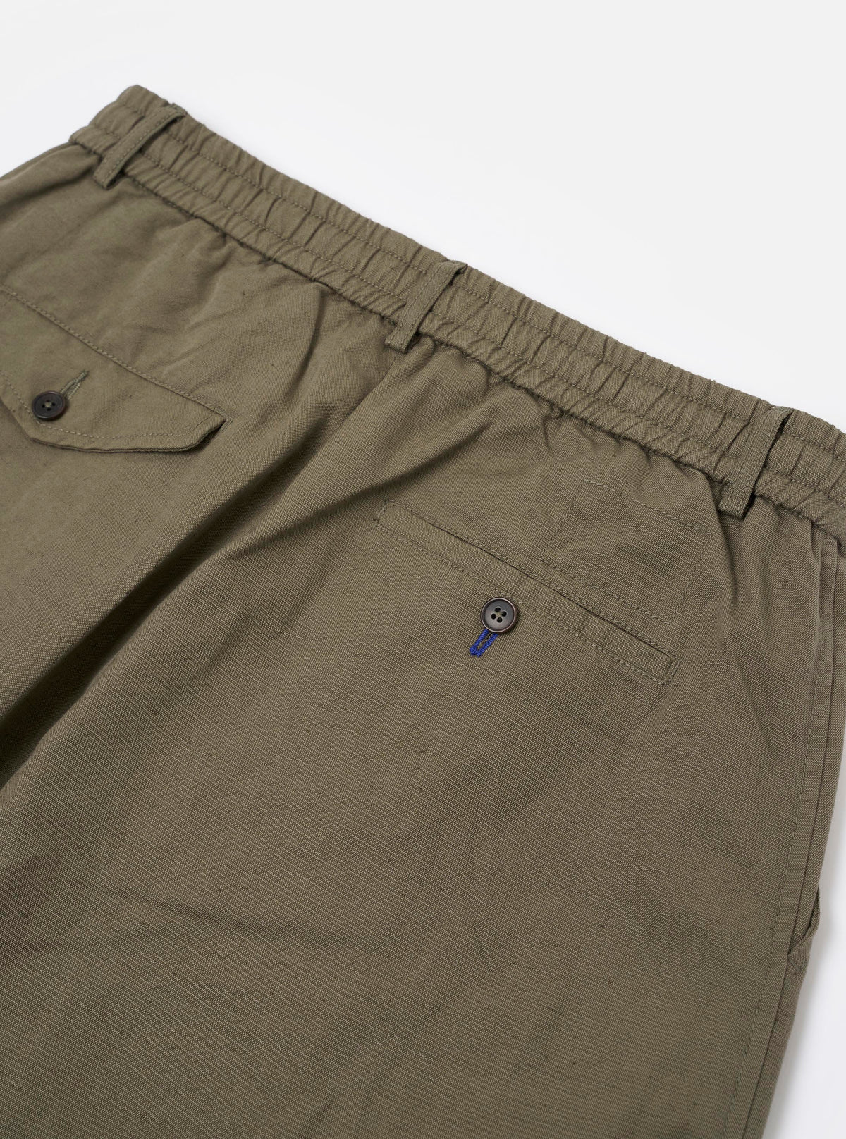 Olive Linen Slub Weave Oxford Pant