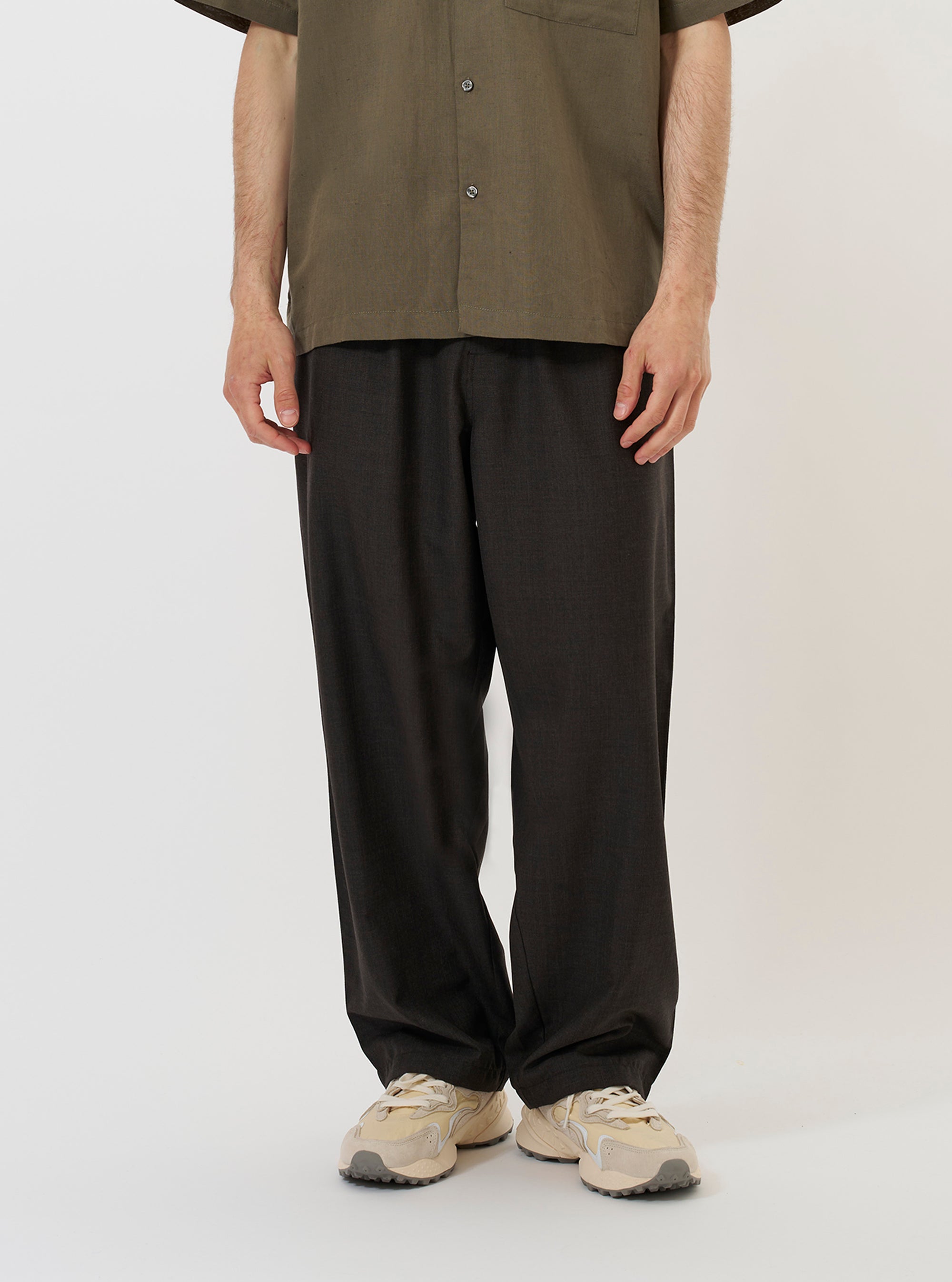 Brown Marl Tropical Suiting Dutch Pant