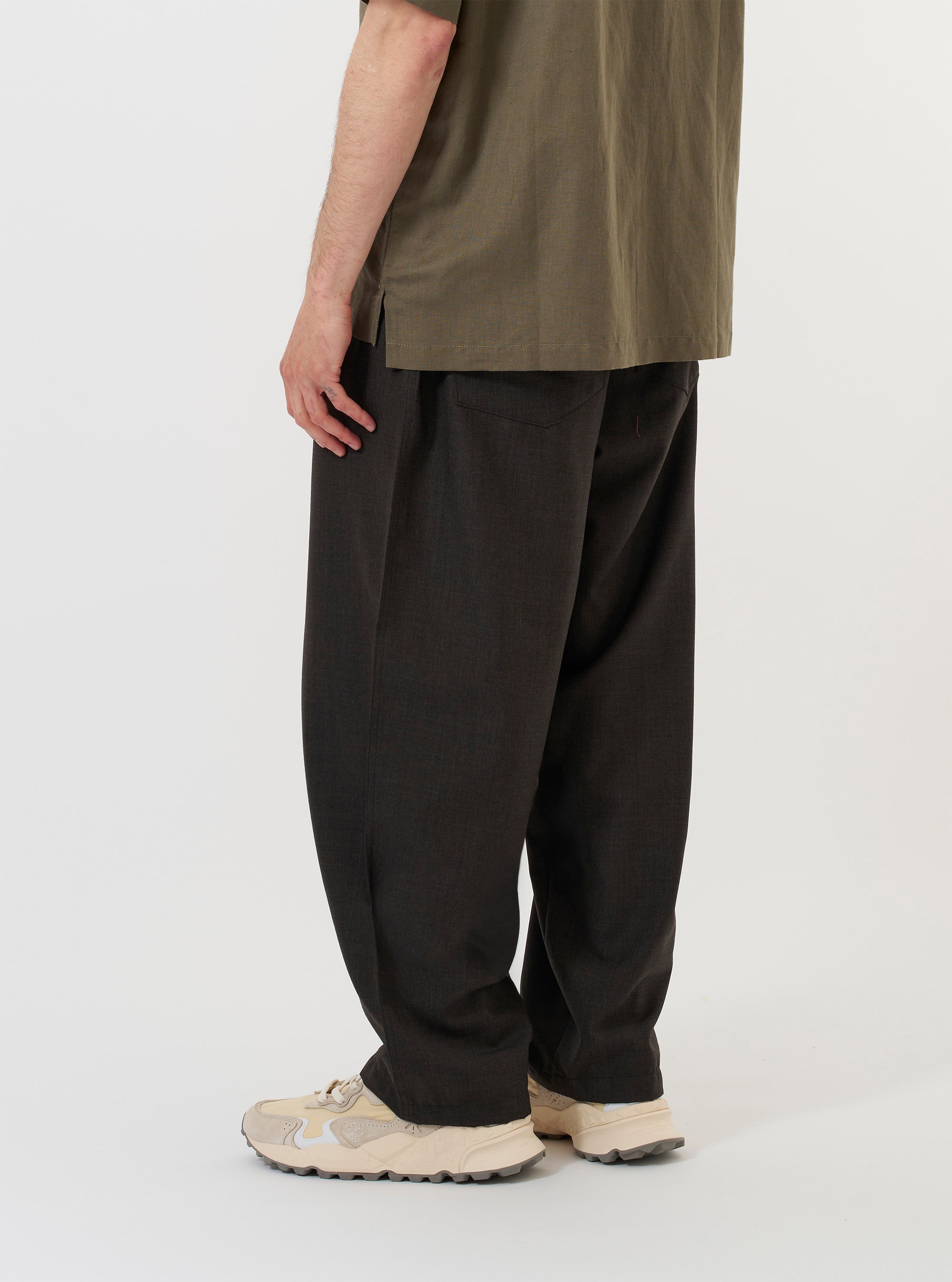 Brown Marl Tropical Suiting Dutch Pant