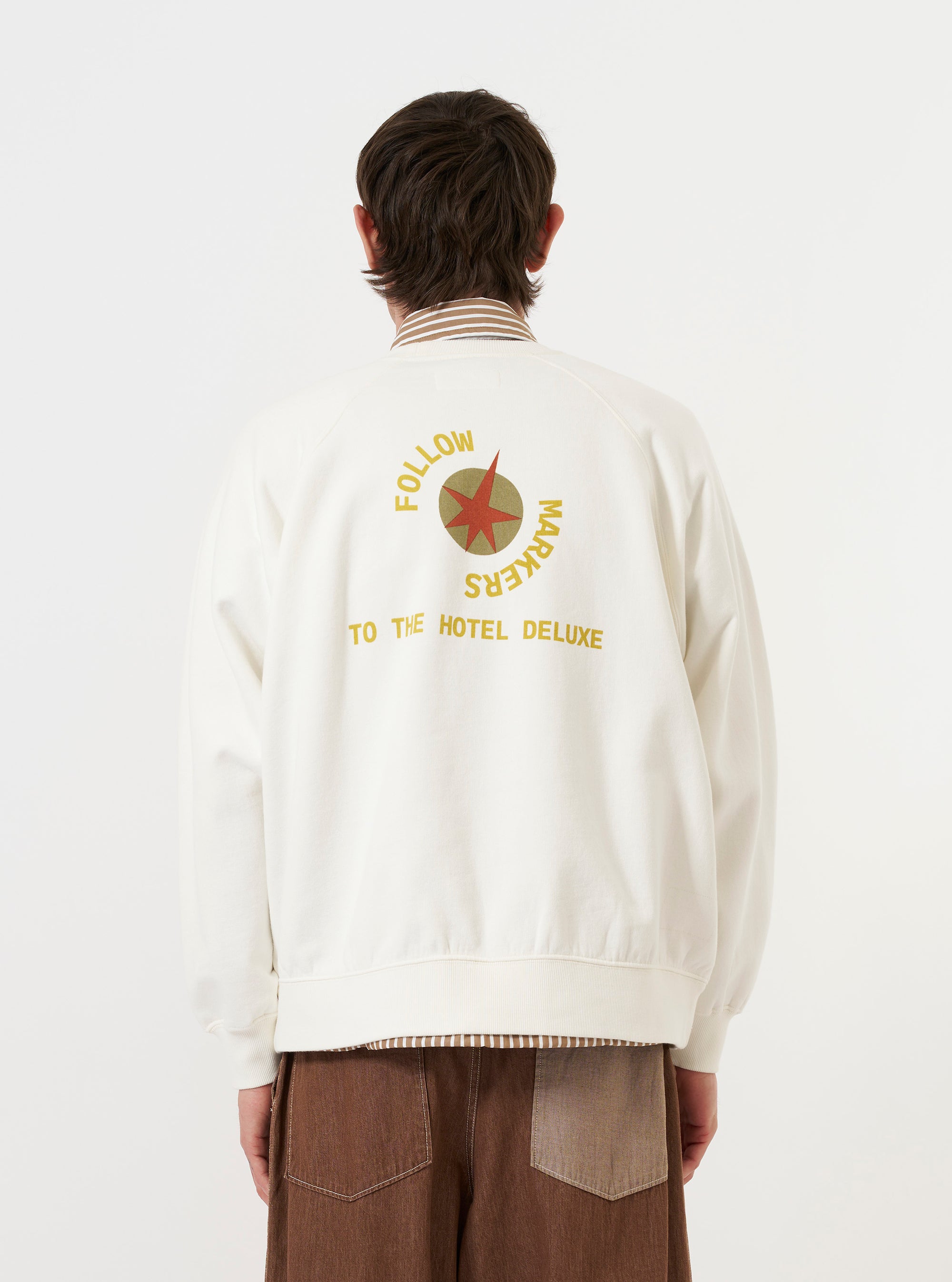 Ecru Brush Back Sweat FM Raglan Sweatshirt