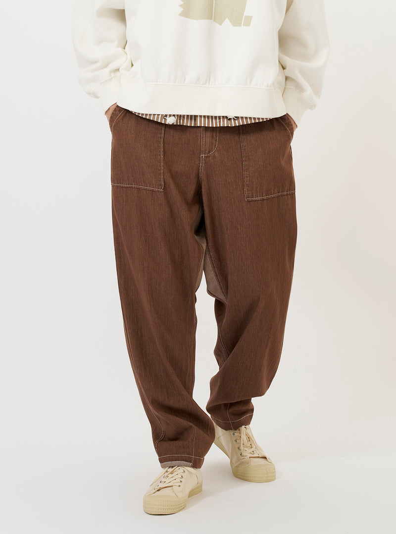 Brown Meco Denim Patched Fatigue Pant