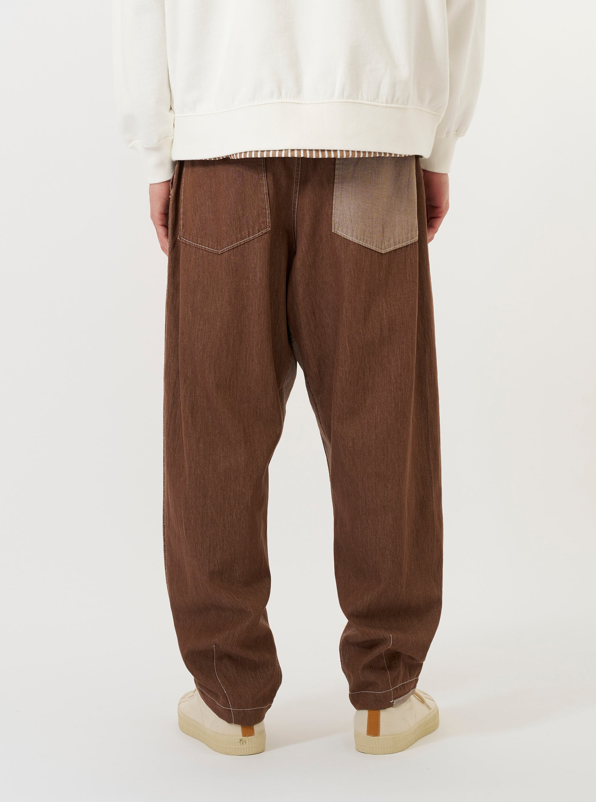 Brown Meco Denim Patched Fatigue Pant